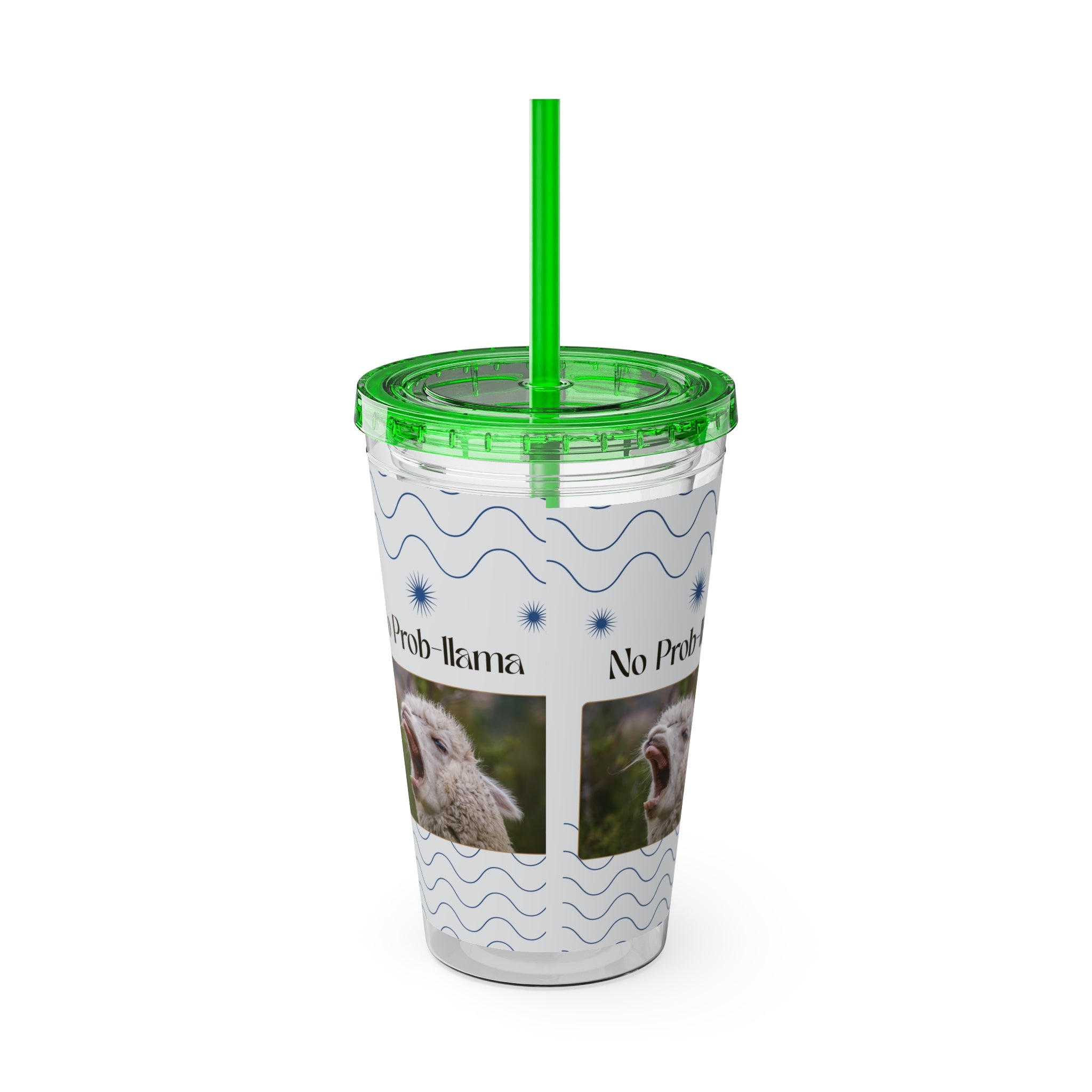 Tumbler Cup - &quot;No Prob-Llama&quot; Graphic 16oz Sunsplash Travel Cup