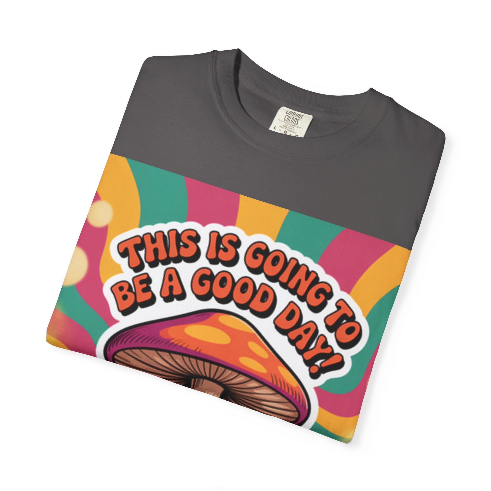 Positive Vibes T-shirt, Retro Mushroom Tee, Unisex Psychedelic Shirt, Gift for Friends, Casual Wear, Summer Essentials