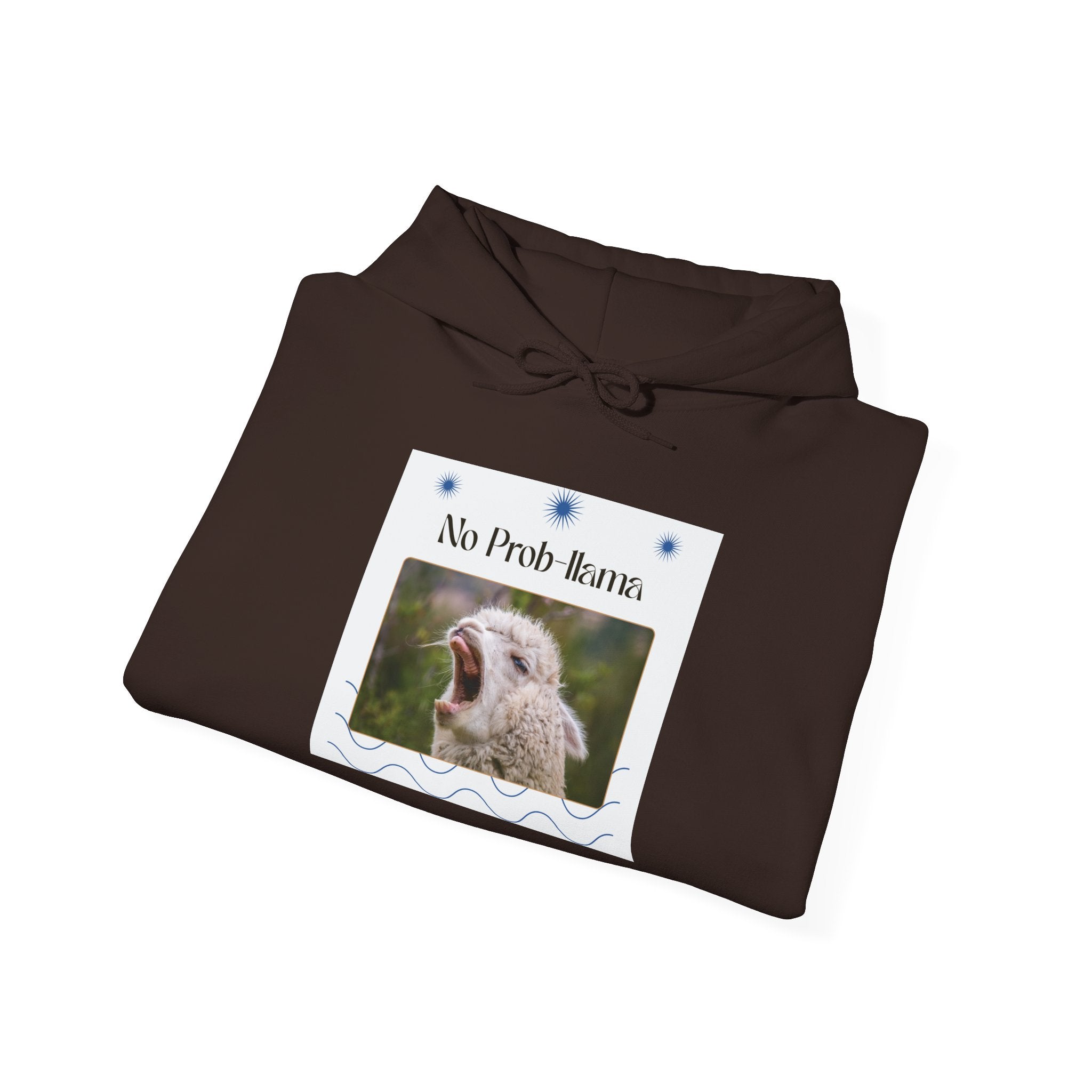 "No Prob-Llama" Unisex Hooded Sweatshirt with Fun Design, Cozy Apparel for Relaxed Days, Gifts for Friends, Casual Wear, Unique Gift Idea, Birthday Present