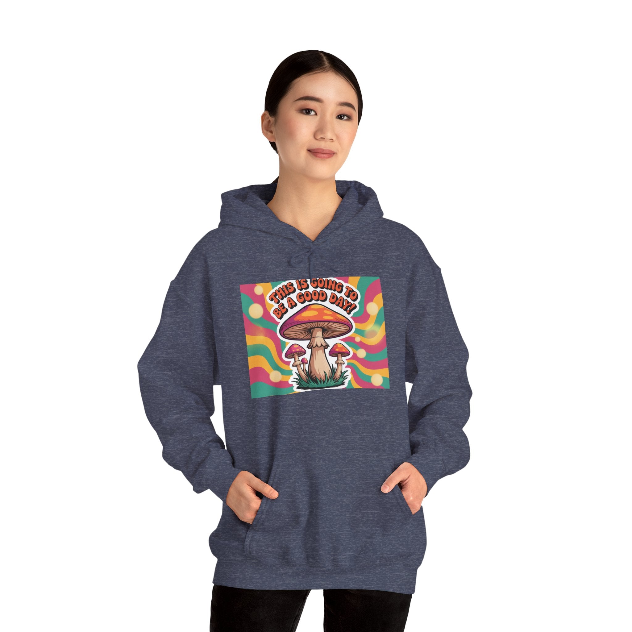 Groovy Mushroom Hoodie - Psychedelic Sweatshirt for Festivals, Cozy Gift for Nature Lovers, Unisex Pull-over for Good Vibes