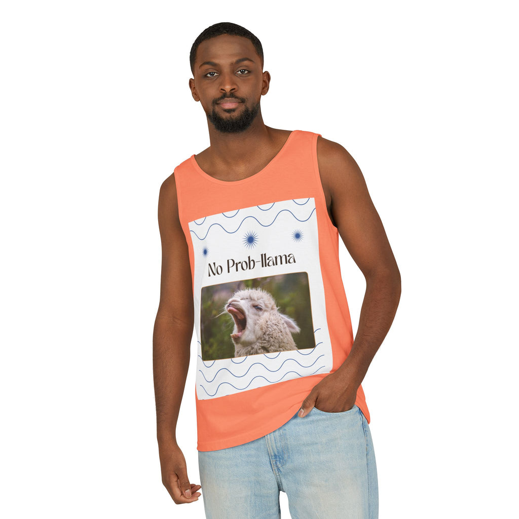 "No Prob-llama" Funny Tank Top – Cute Llama Graphic for Summer Vibes, Animal Lovers, Festivals & Chill Days