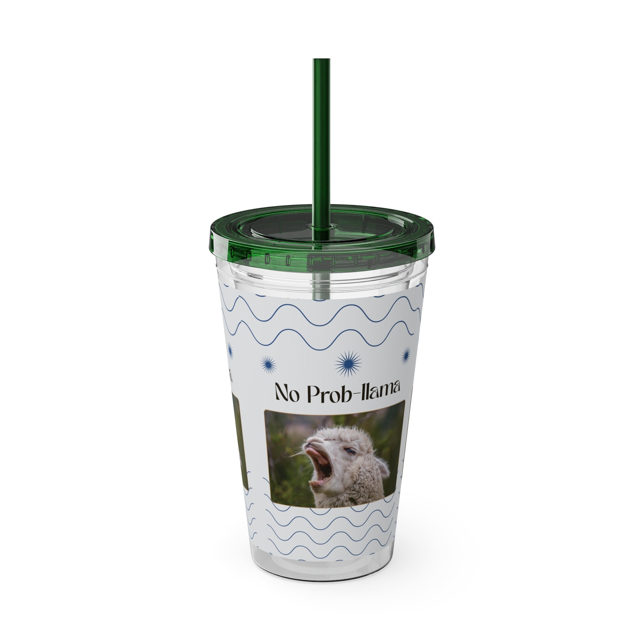 Tumbler Cup - &quot;No Prob-Llama&quot; Graphic 16oz Sunsplash Travel Cup