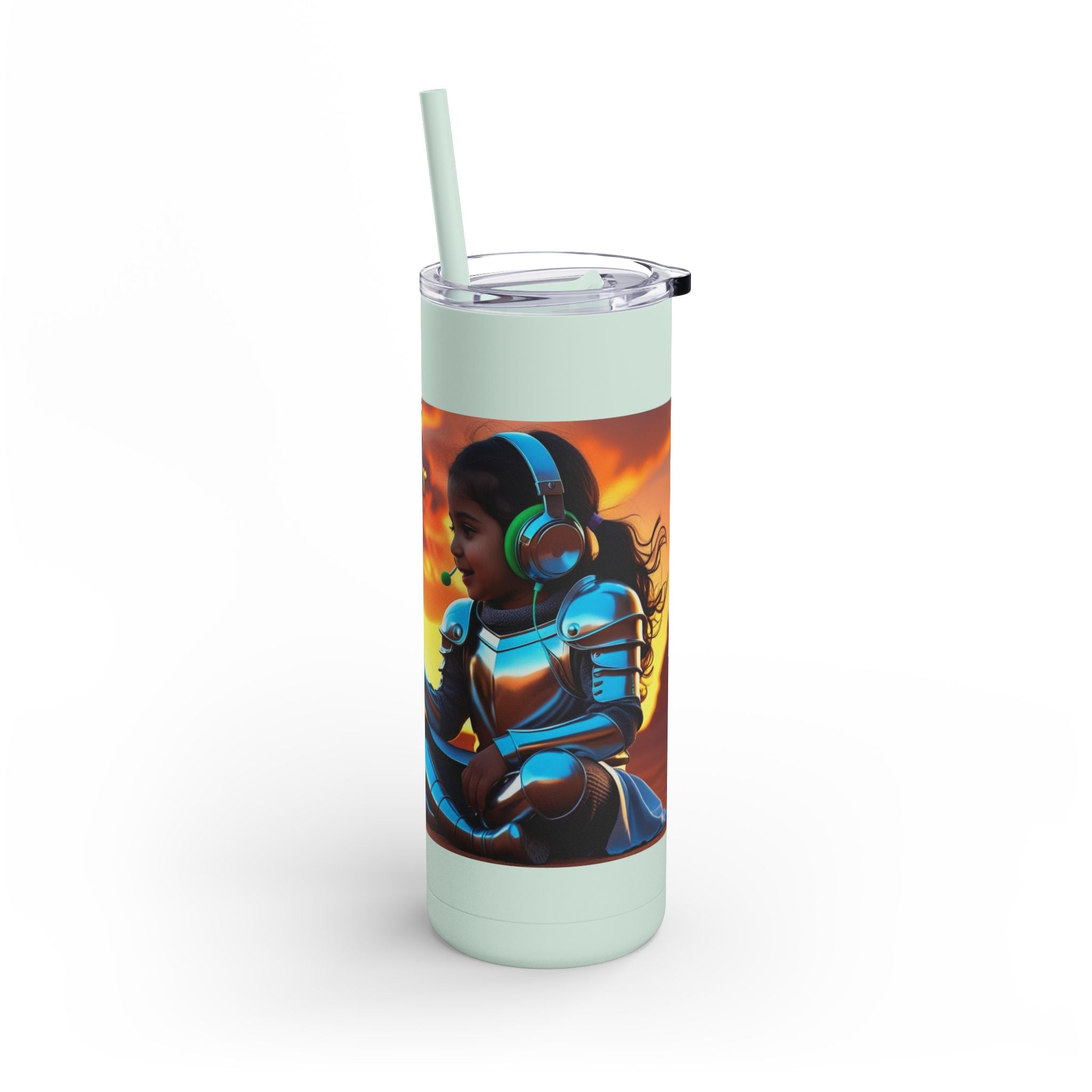 Grampa T’s “Dragon Whisperer Fuel” Matte Tumbler – 20oz Travel Mug for Young Beast Tamers & Fantasy Fanatics | Epic Gift for Kids, Dreamers & Dragon Lovers