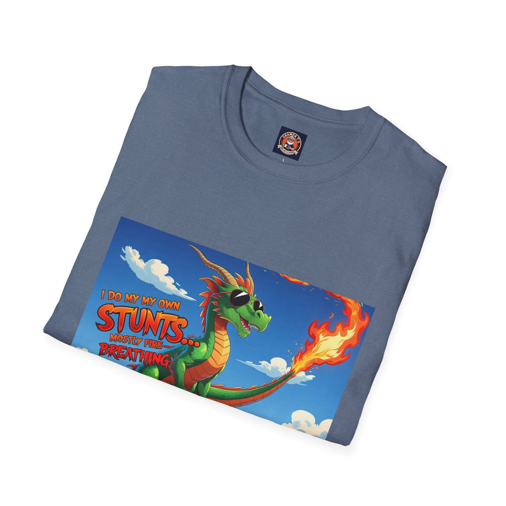 Funny Fire-Breathing Dragon T-Shirt | Fantasy Graphic Tee for Kids and Adults, Unisex Softstyle T-Shirt, Casual Wear, Game Night Apparel, [...]