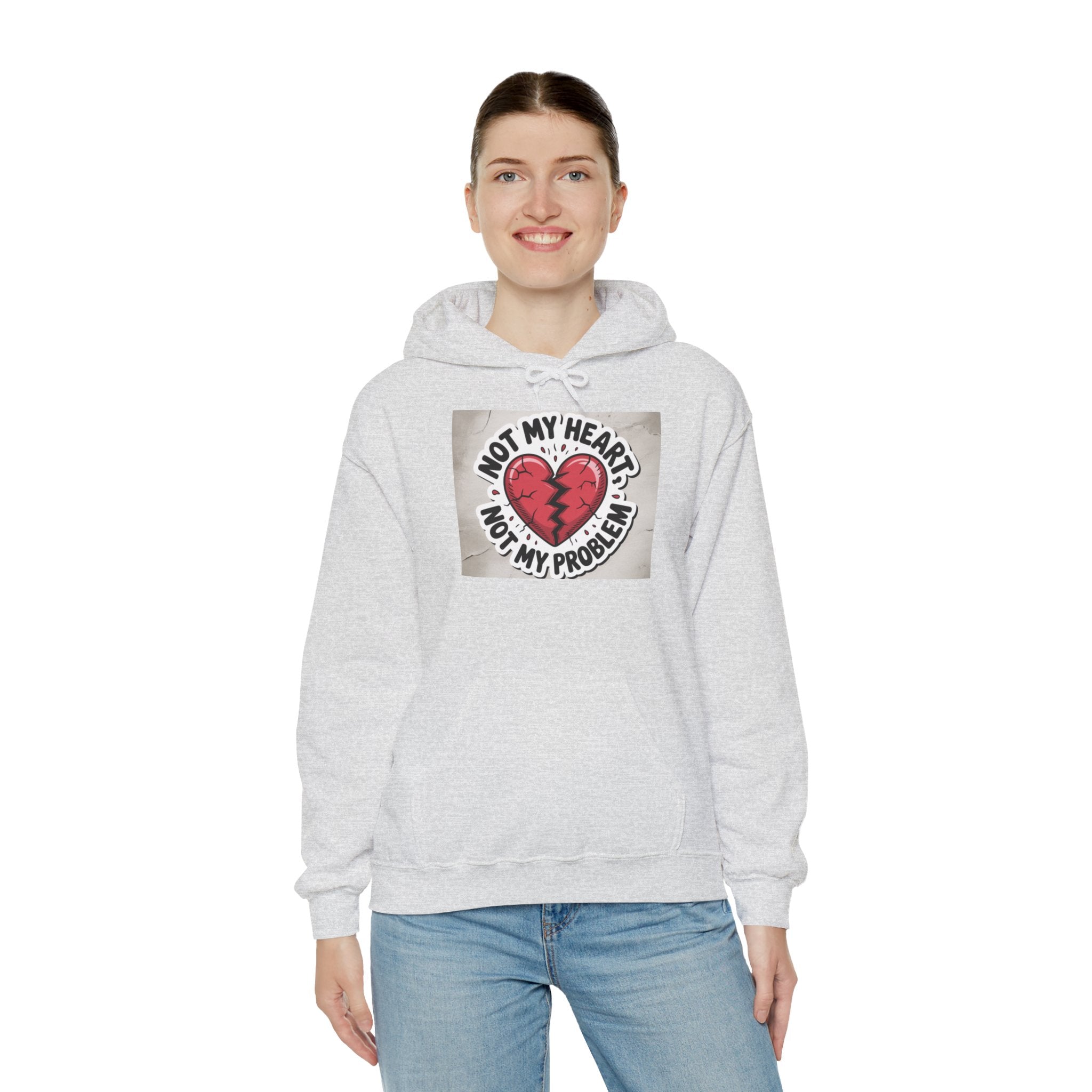 Heartbreak Humor Hoodie, Unisex Hooded Sweatshirt, Funny Gift, Self-Care Apparel, Valentine's Day, Casual Wear, Trendy Fashion