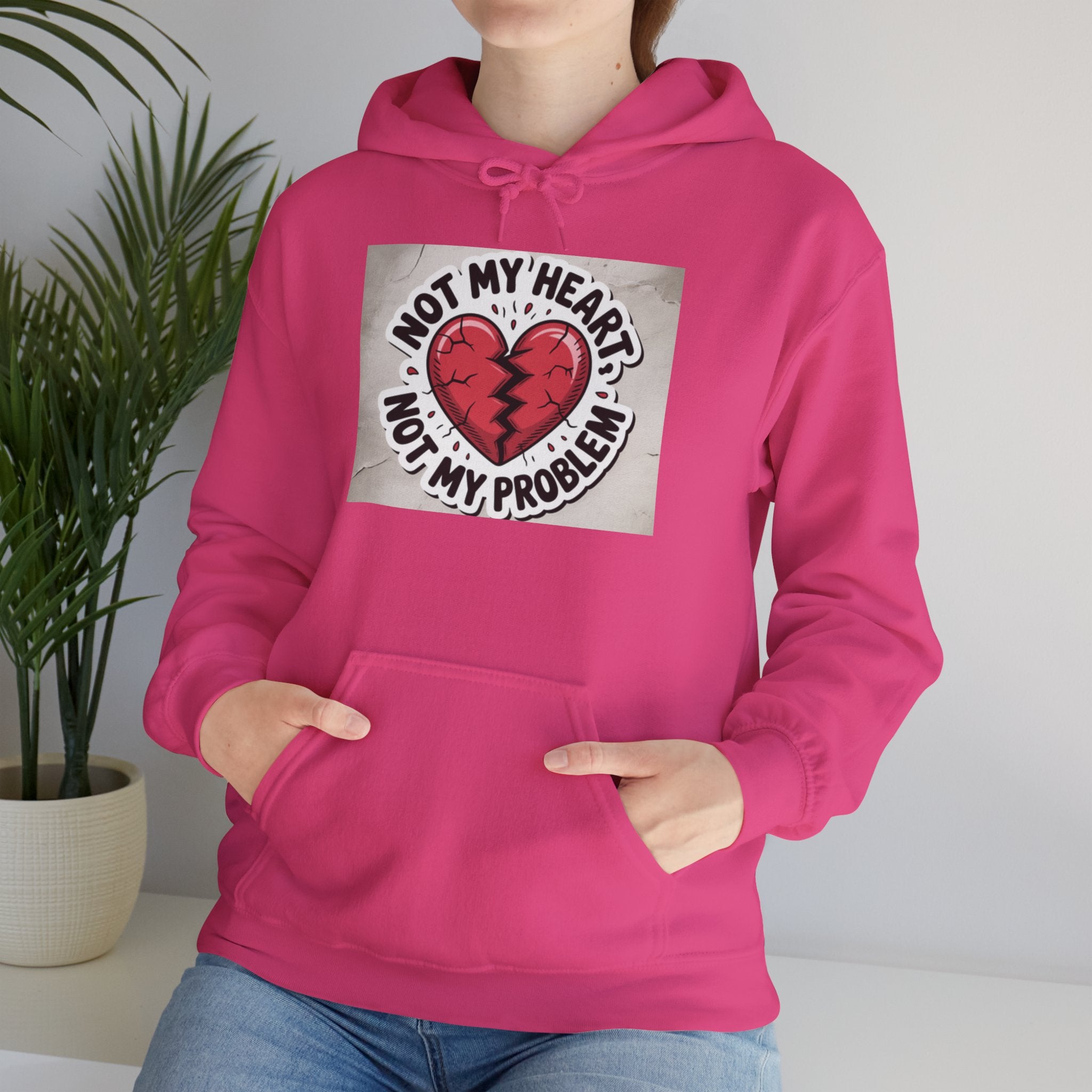 Heartbreak Humor Hoodie, Unisex Hooded Sweatshirt, Funny Gift, Self-Care Apparel, Valentine's Day, Casual Wear, Trendy Fashion