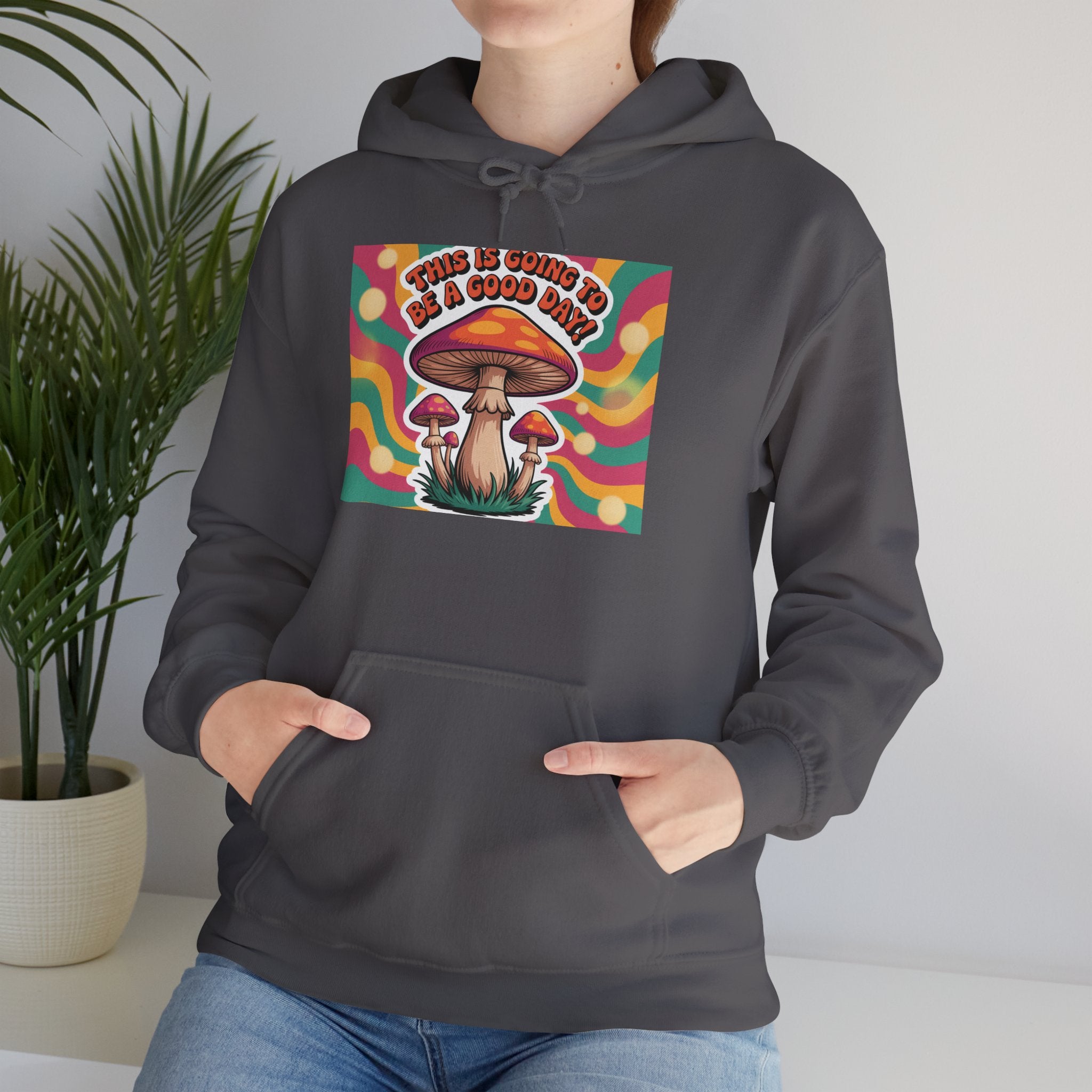 Groovy Mushroom Hoodie - Psychedelic Sweatshirt for Festivals, Cozy Gift for Nature Lovers, Unisex Pull-over for Good Vibes