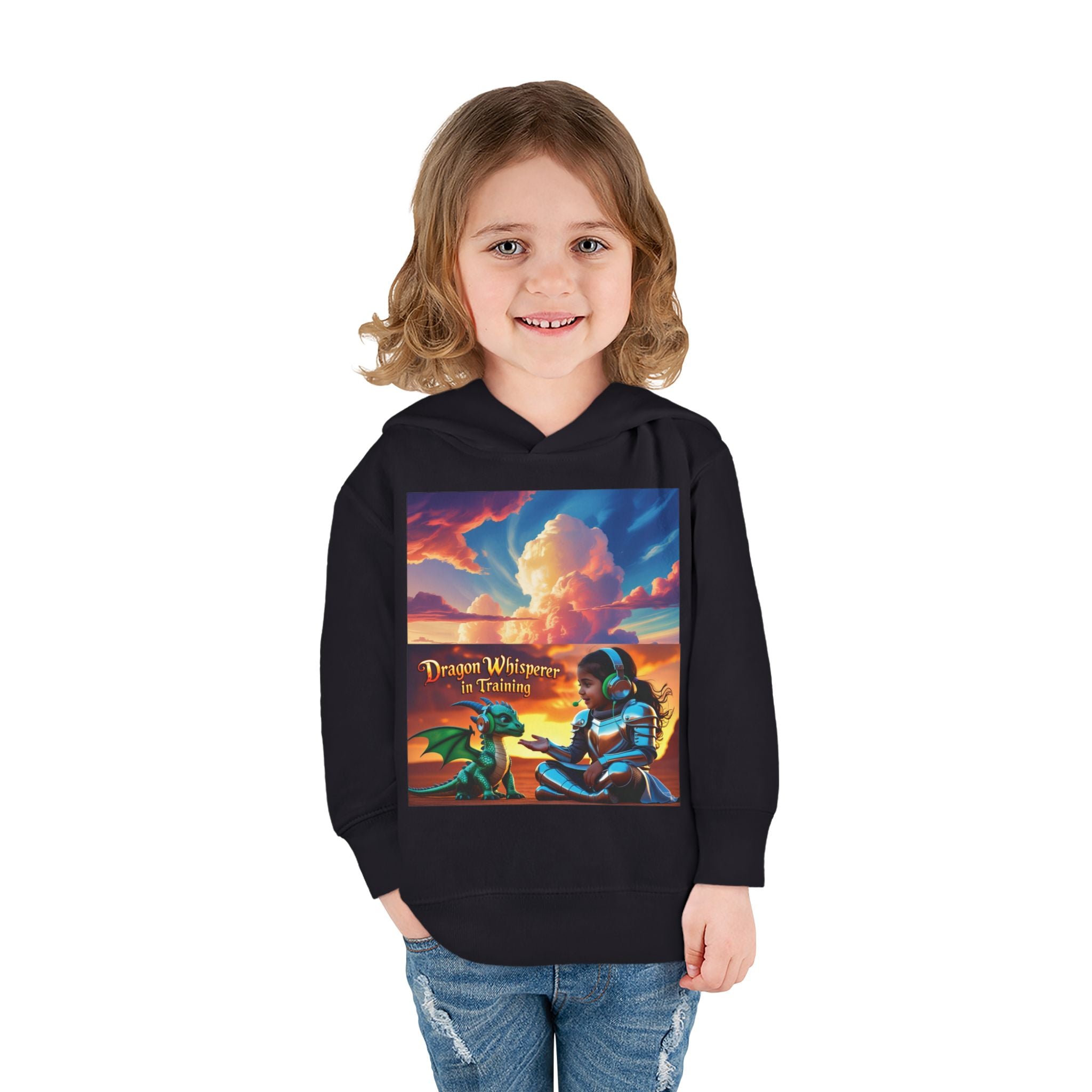 Grampa T’s Toddler Dragon Hoodie – “Dragon Whisperer in Training” Fleece | Cozy Fun Gift for Toddlers, Young Dreamers & Birthday Boys/Girls!