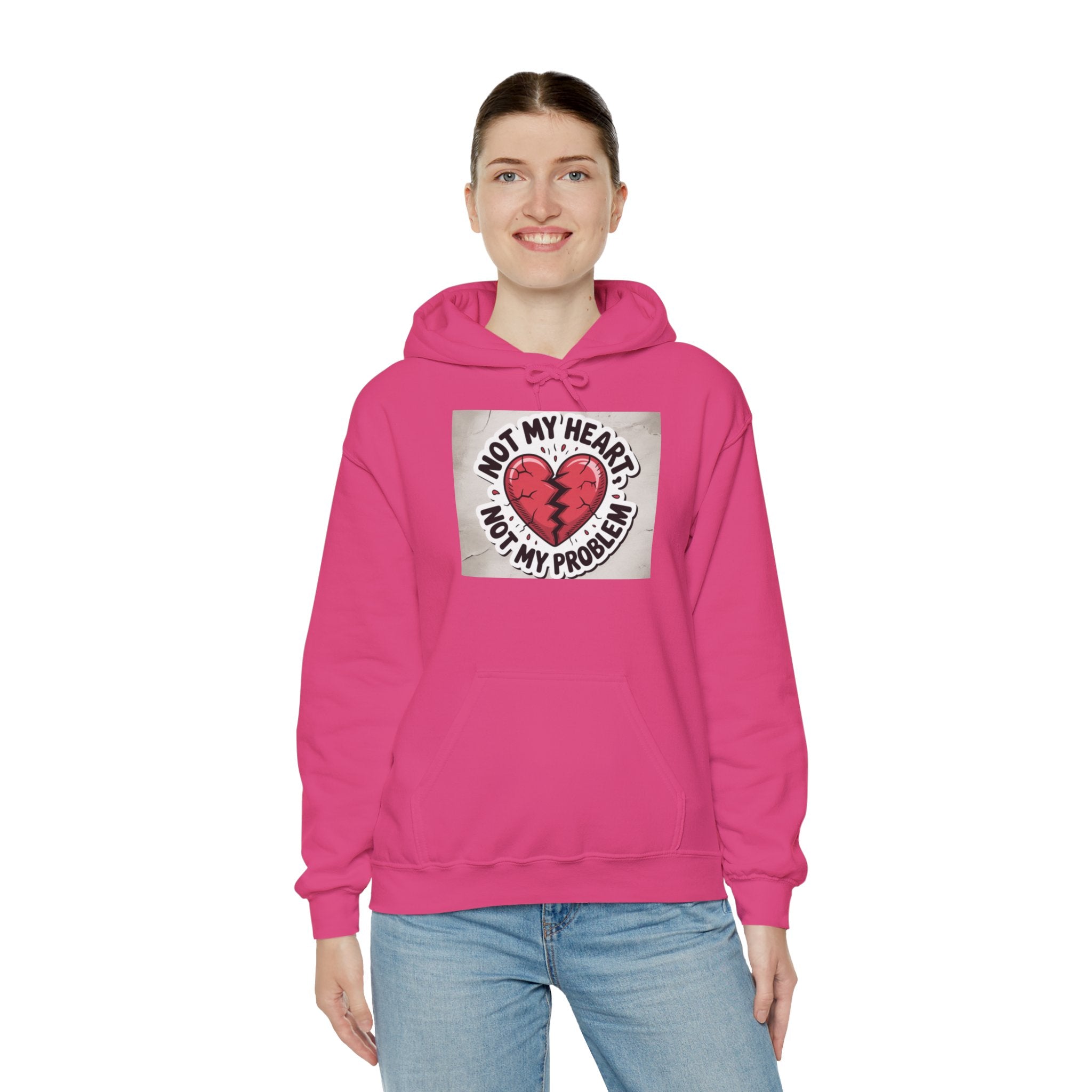 Heartbreak Humor Hoodie, Unisex Hooded Sweatshirt, Funny Gift, Self-Care Apparel, Valentine's Day, Casual Wear, Trendy Fashion