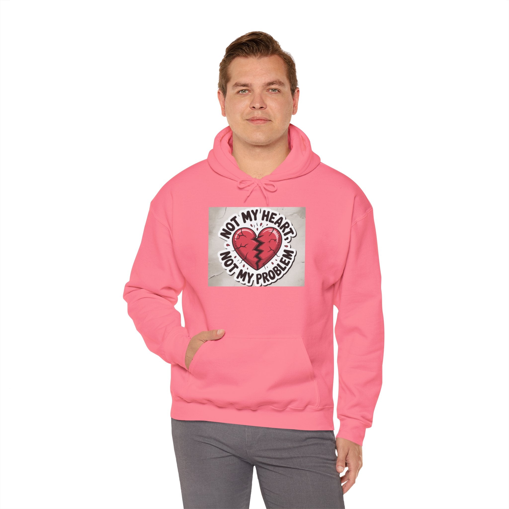 Heartbreak Humor Hoodie, Unisex Hooded Sweatshirt, Funny Gift, Self-Care Apparel, Valentine's Day, Casual Wear, Trendy Fashion