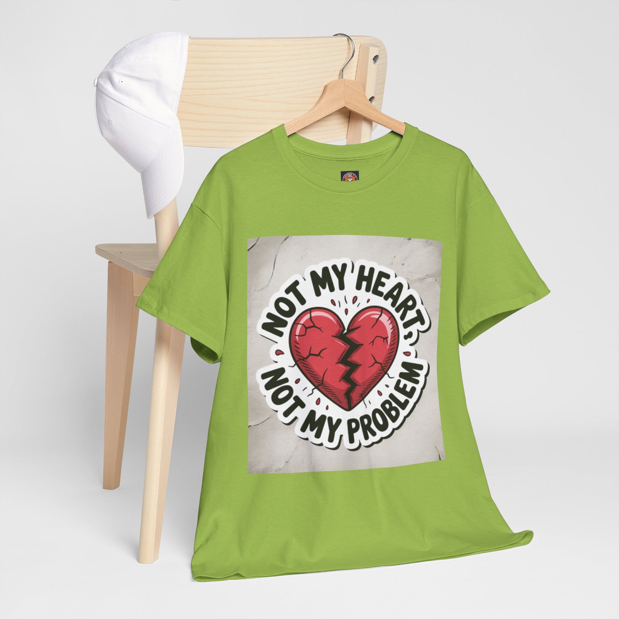 Heartbreak Humor Tee: Not My Heart Not My Problem, Funny T-Shirt, Unisex Cotton Tee, Casual Wear, Gifts for Friends, Breakup Apparel