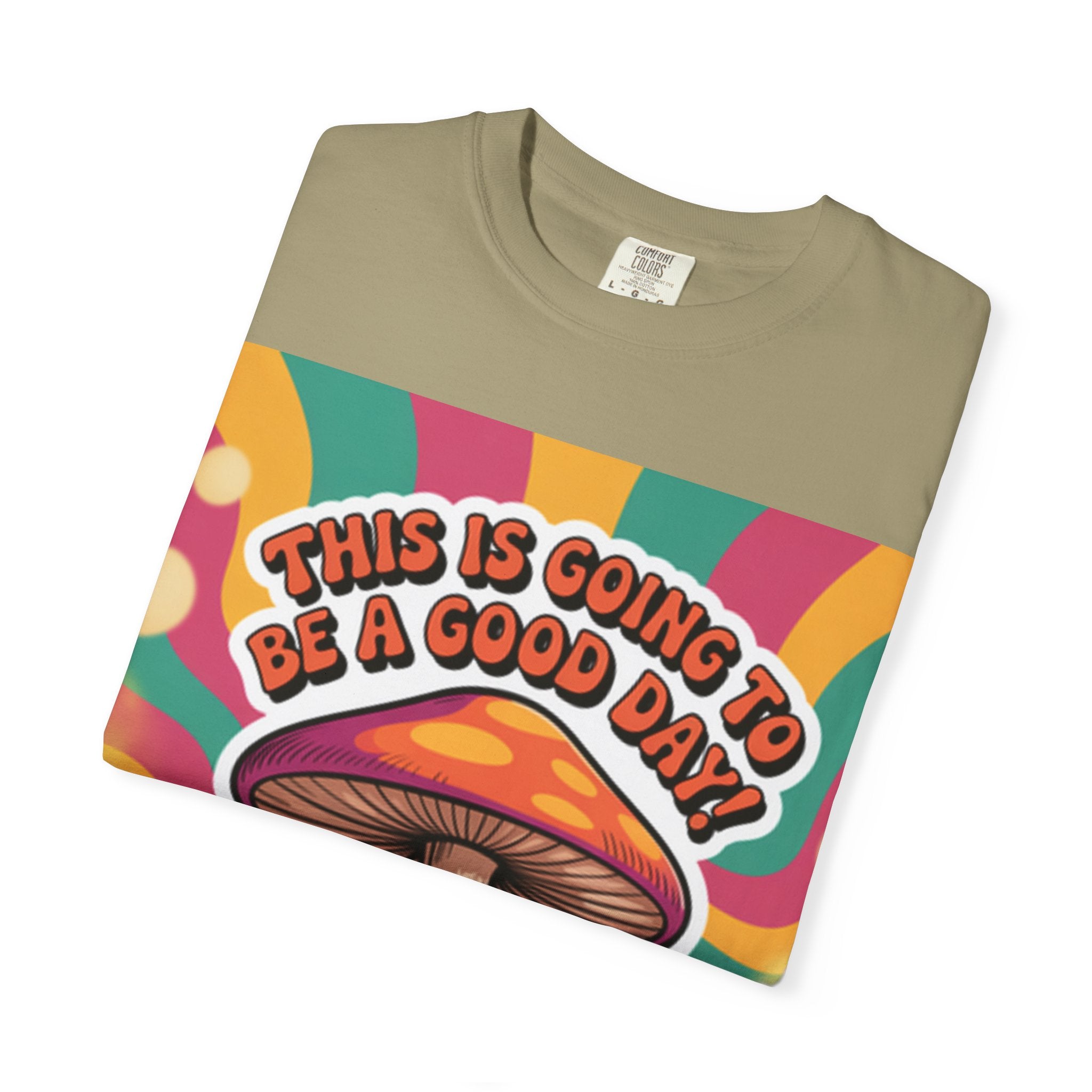 Positive Vibes T-shirt, Retro Mushroom Tee, Unisex Psychedelic Shirt, Gift for Friends, Casual Wear, Summer Essentials