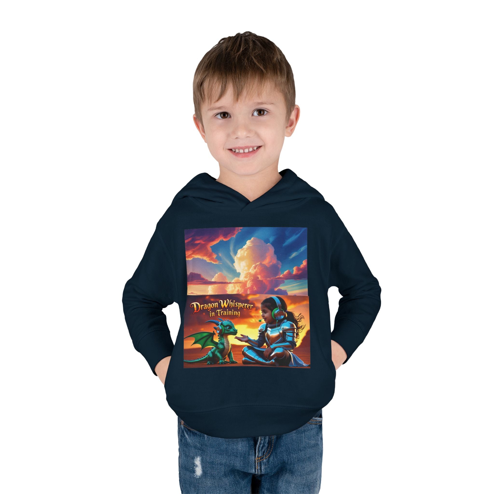 Grampa T’s Toddler Dragon Hoodie – “Dragon Whisperer in Training” Fleece | Cozy Fun Gift for Toddlers, Young Dreamers & Birthday Boys/Girls!