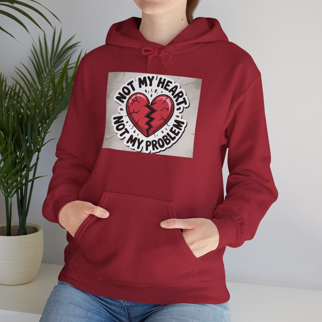 Heartbreak Humor Hoodie, Unisex Hooded Sweatshirt, Funny Gift, Self-Care Apparel, Valentine's Day, Casual Wear, Trendy Fashion