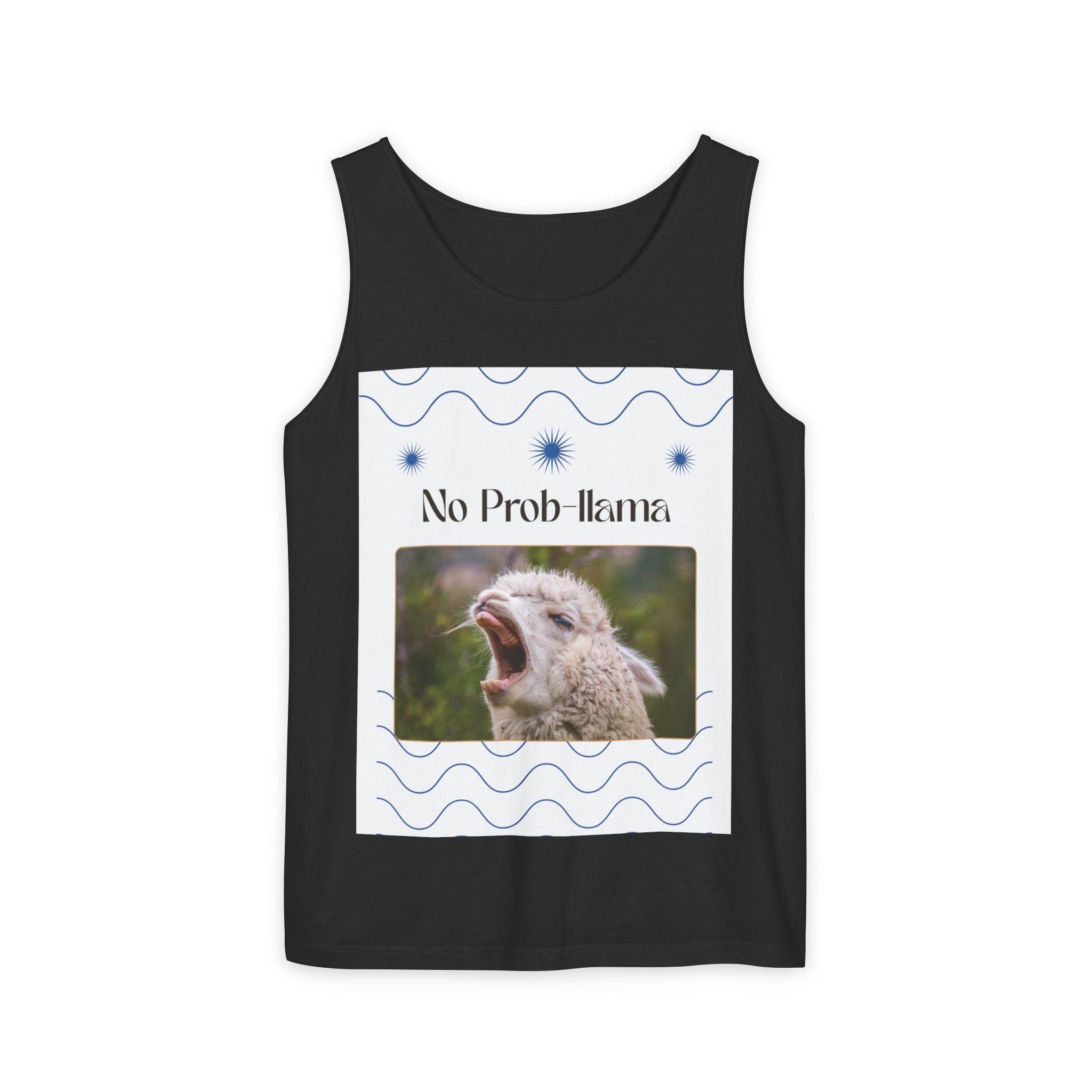 "No Prob-llama" Funny Tank Top – Cute Llama Graphic for Summer Vibes, Animal Lovers, Festivals & Chill Days
