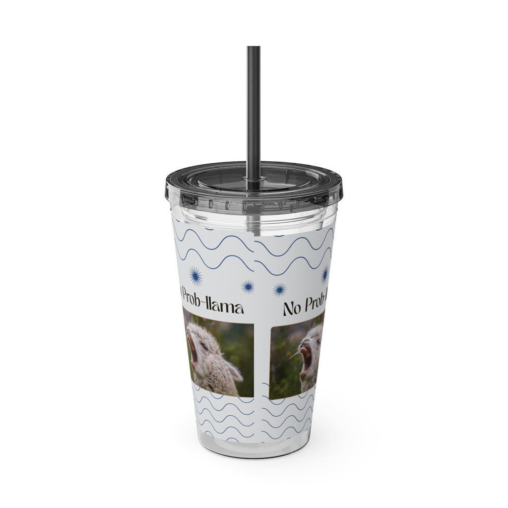 Tumbler Cup - &quot;No Prob-Llama&quot; Graphic 16oz Sunsplash Travel Cup