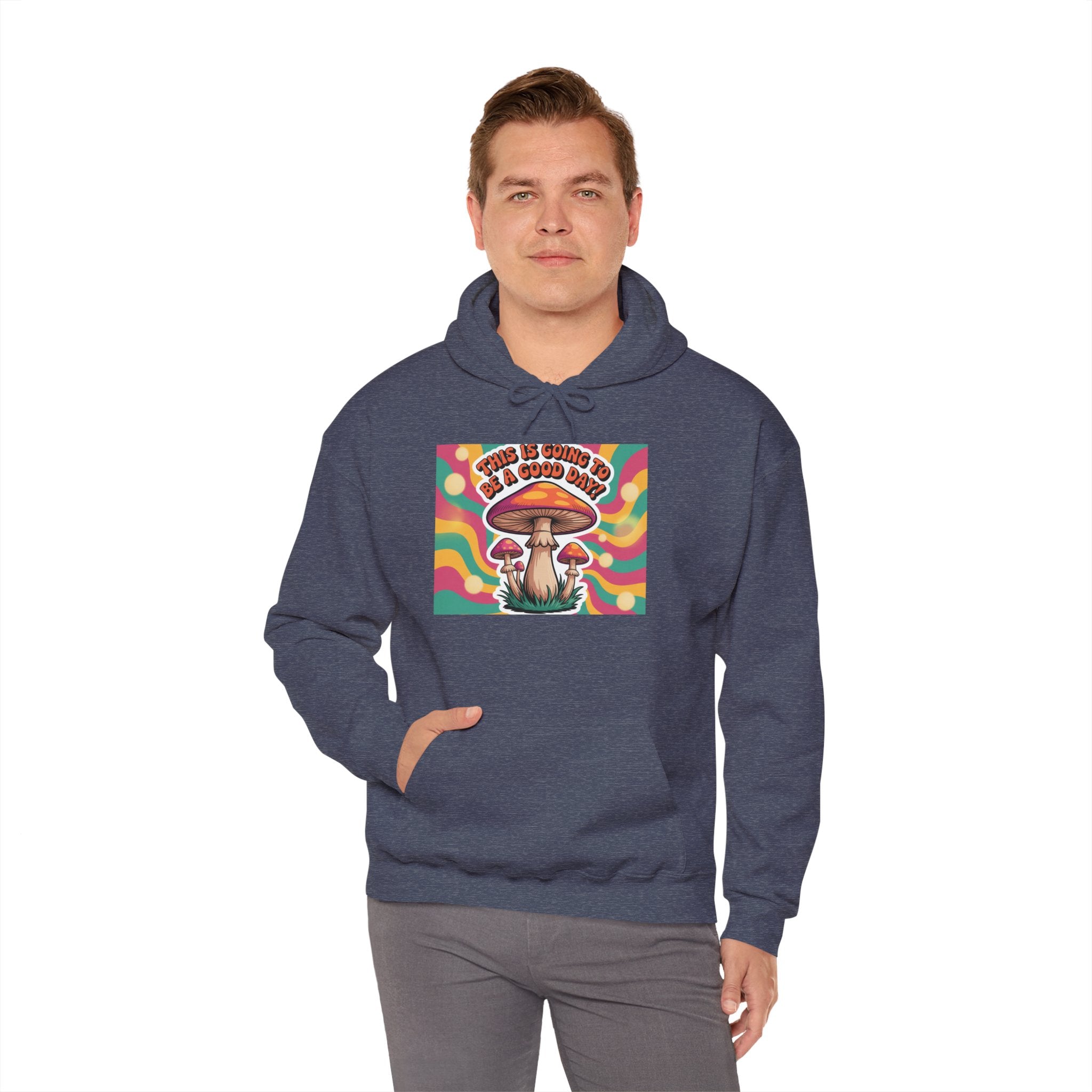 Groovy Mushroom Hoodie - Psychedelic Sweatshirt for Festivals, Cozy Gift for Nature Lovers, Unisex Pull-over for Good Vibes