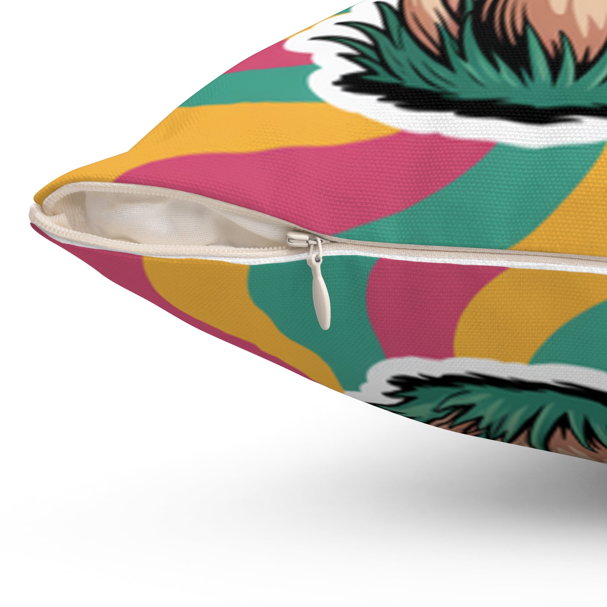 Colorful Mushroom Quote Pillow, Boho Home Decor, Positive Vibes Gift, Psychedelic Cushion, Couch Accessory