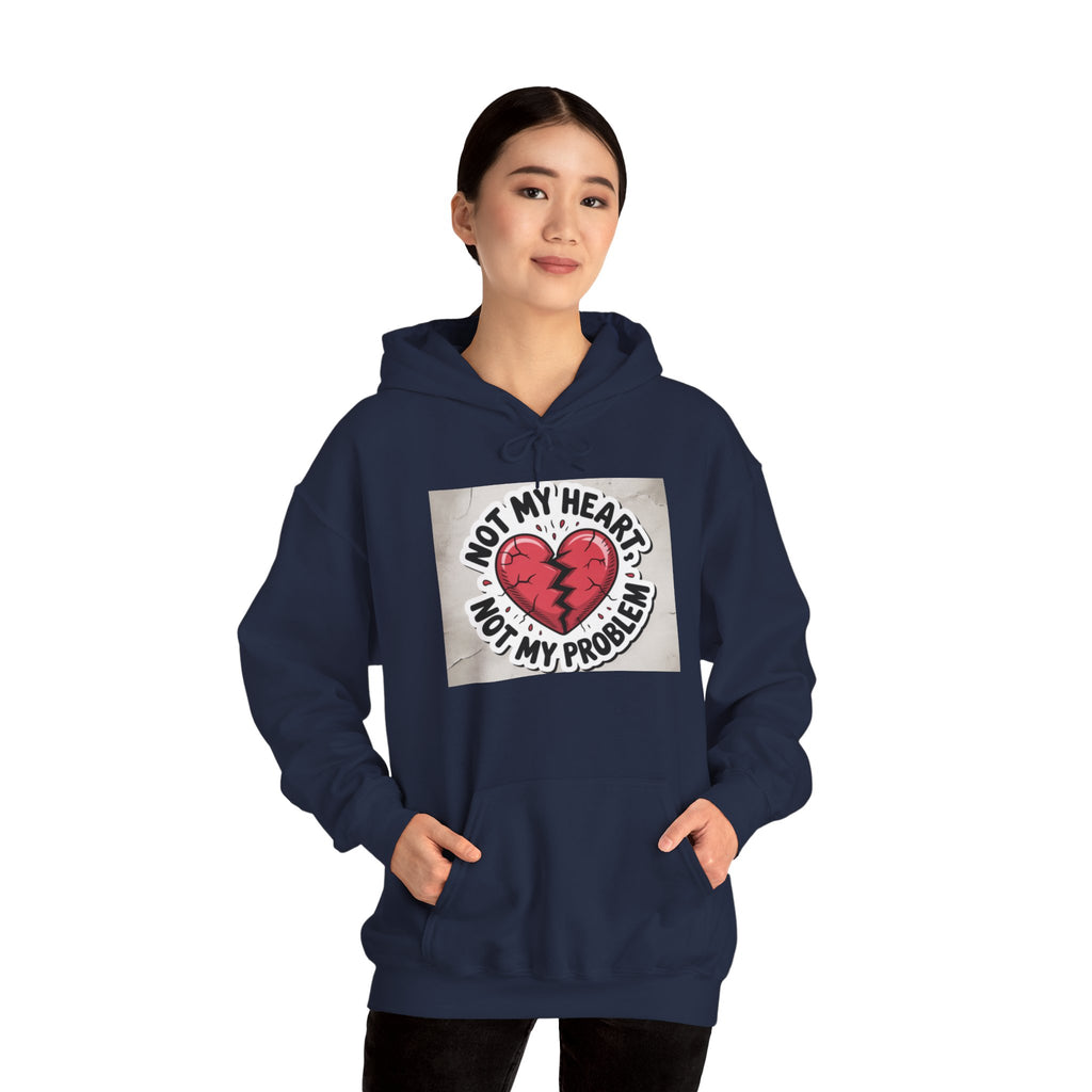 Heartbreak Humor Hoodie, Unisex Hooded Sweatshirt, Funny Gift, Self-Care Apparel, Valentine's Day, Casual Wear, Trendy Fashion