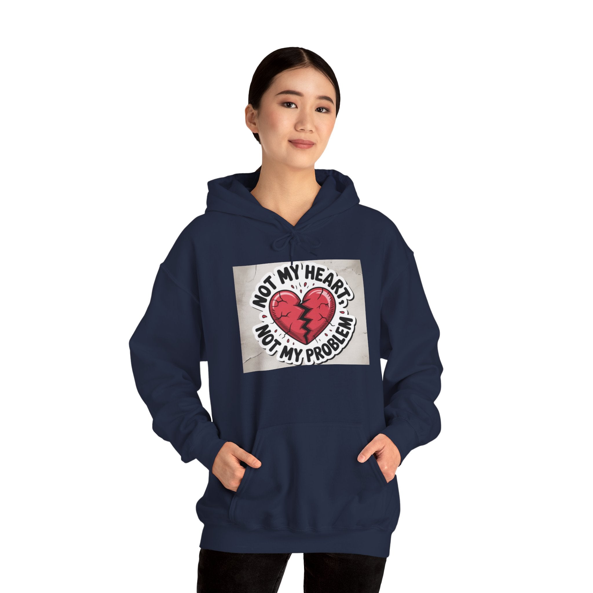 Heartbreak Humor Hoodie, Unisex Hooded Sweatshirt, Funny Gift, Self-Care Apparel, Valentine's Day, Casual Wear, Trendy Fashion