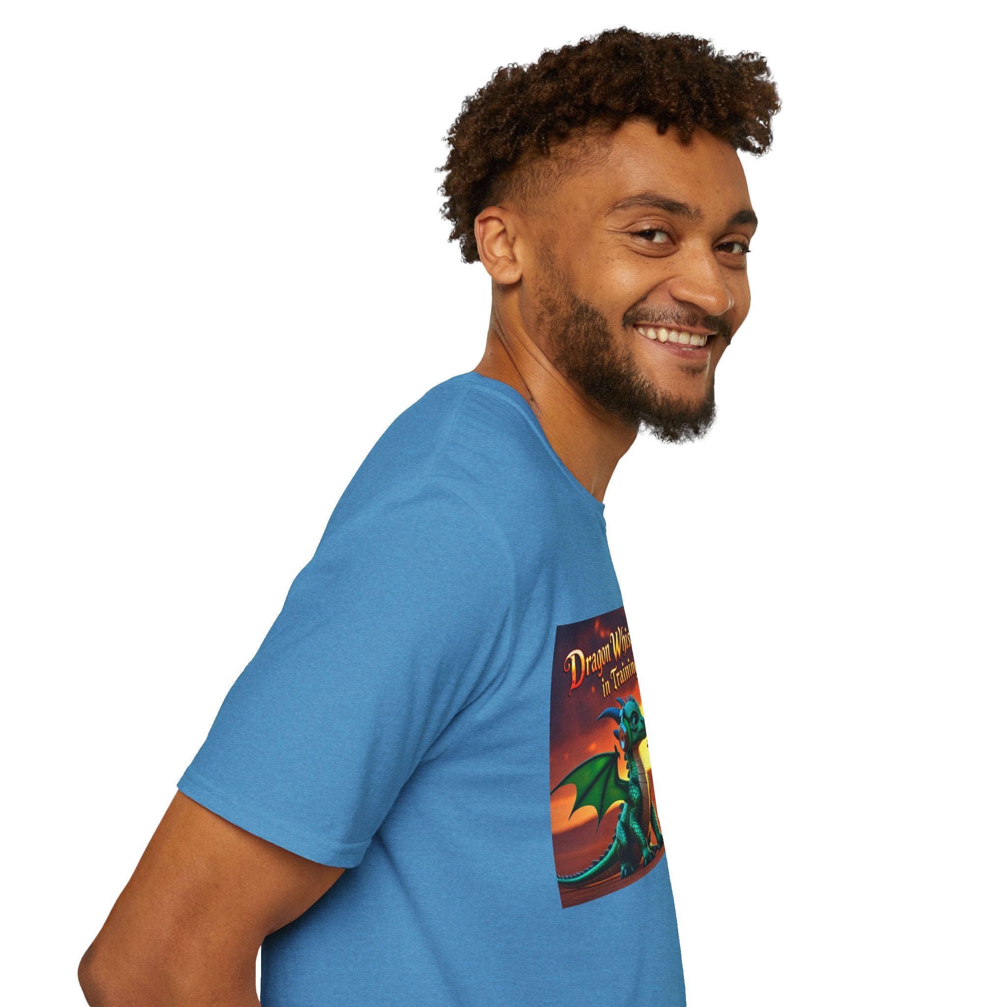 Funny Dragon Whisperer Unisex Softstyle T-Shirt | Fantasy Apparel, Gift for Dragon Lovers, Kids & Adults, Birthday Present, Magical Vibe