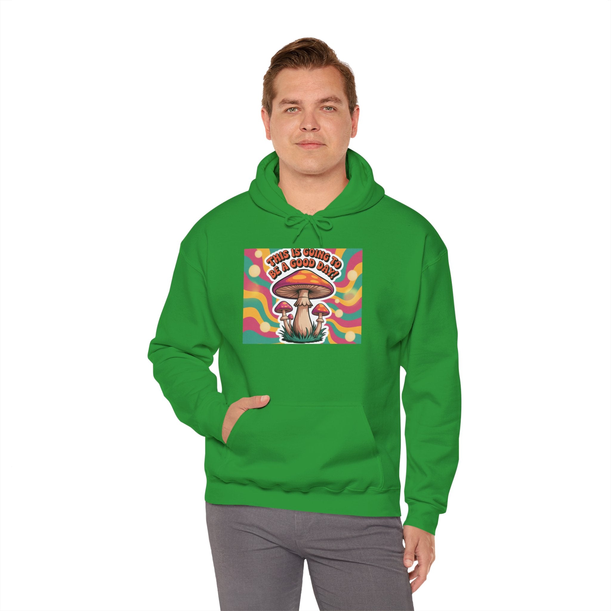 Groovy Mushroom Hoodie - Psychedelic Sweatshirt for Festivals, Cozy Gift for Nature Lovers, Unisex Pull-over for Good Vibes