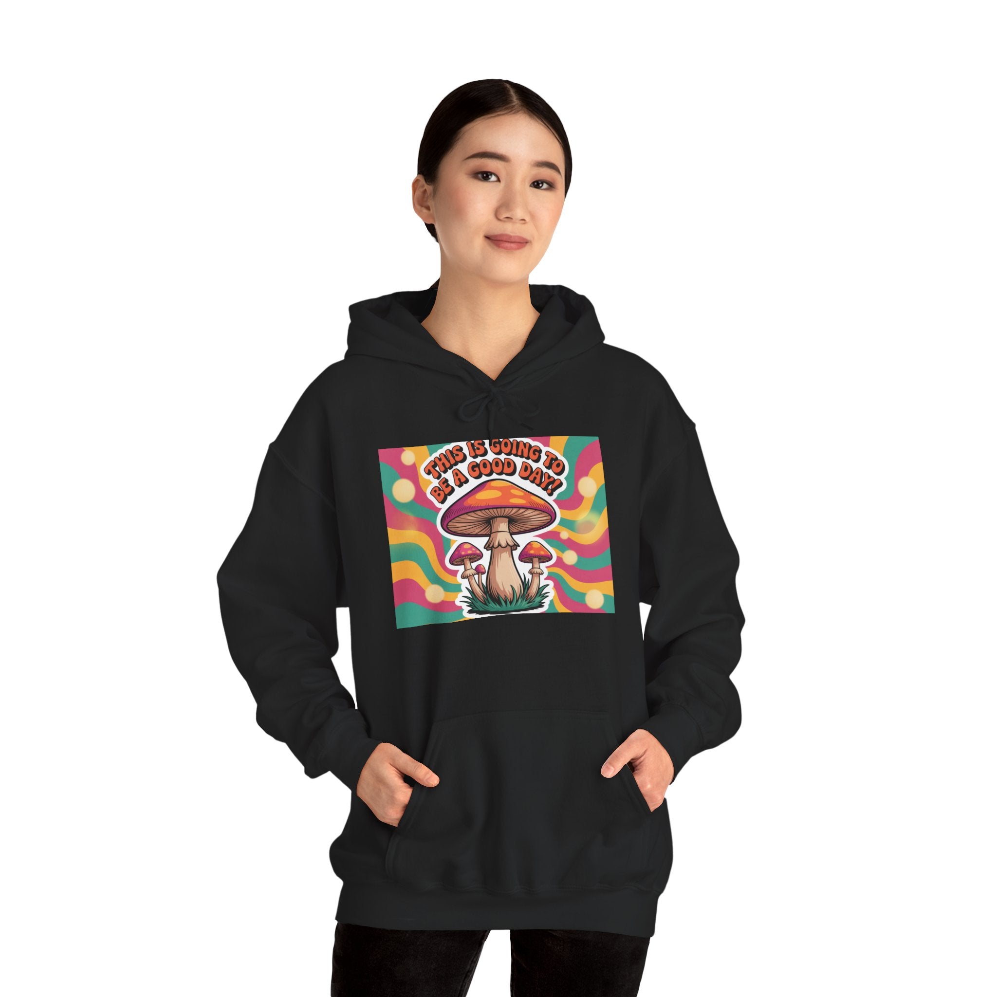 Groovy Mushroom Hoodie - Psychedelic Sweatshirt for Festivals, Cozy Gift for Nature Lovers, Unisex Pull-over for Good Vibes