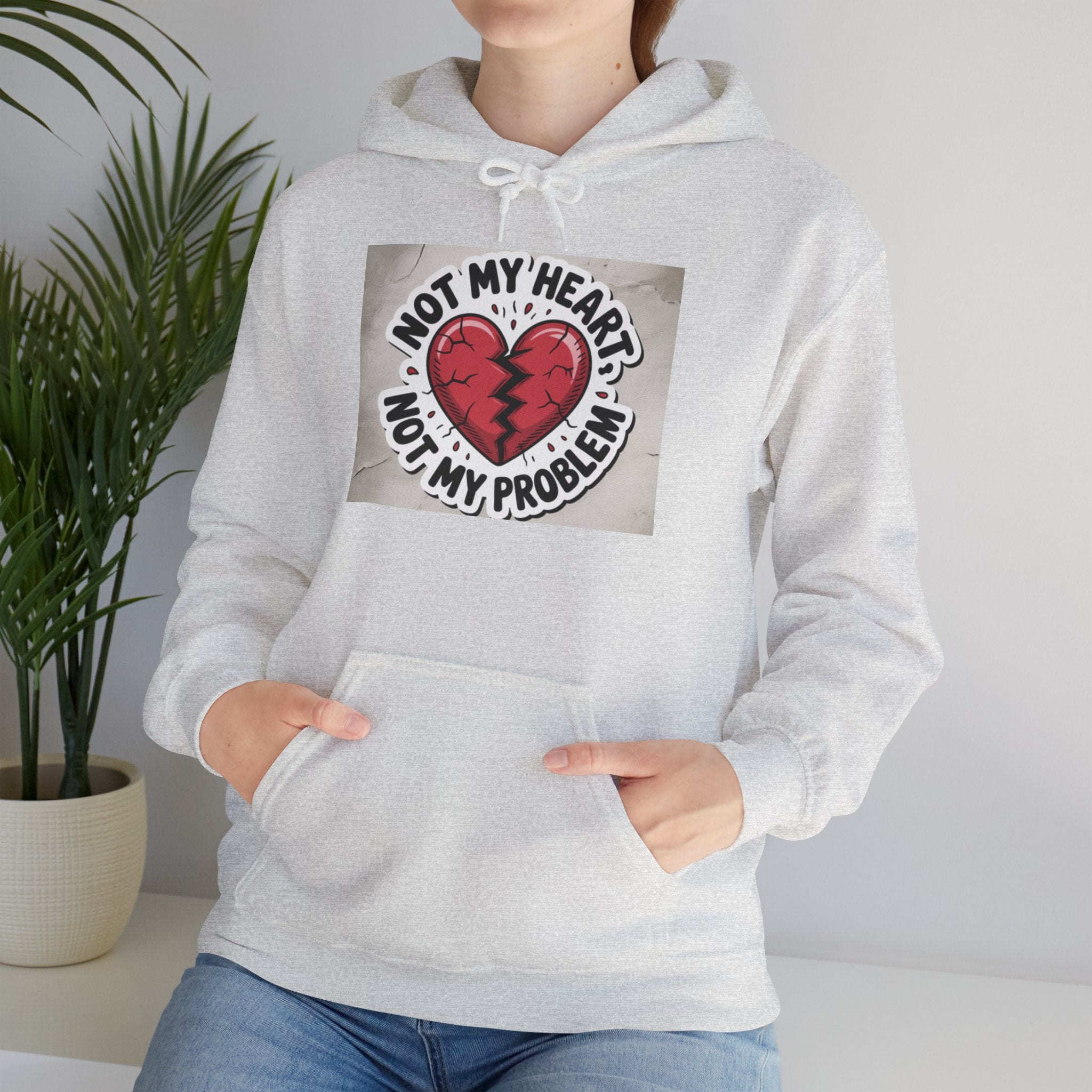 Heartbreak Humor Hoodie, Unisex Hooded Sweatshirt, Funny Gift, Self-Care Apparel, Valentine's Day, Casual Wear, Trendy Fashion