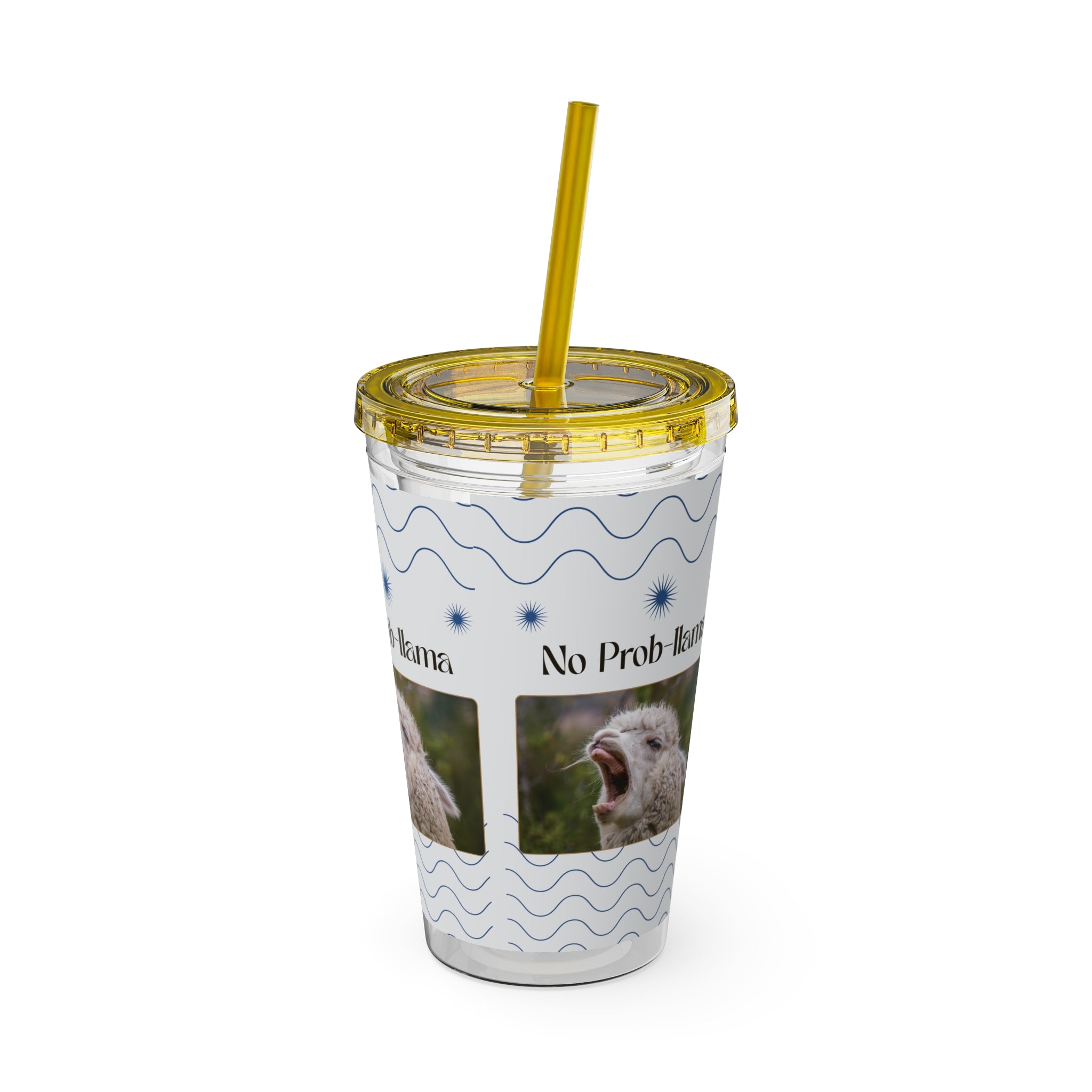 Tumbler Cup - &quot;No Prob-Llama&quot; Graphic 16oz Sunsplash Travel Cup