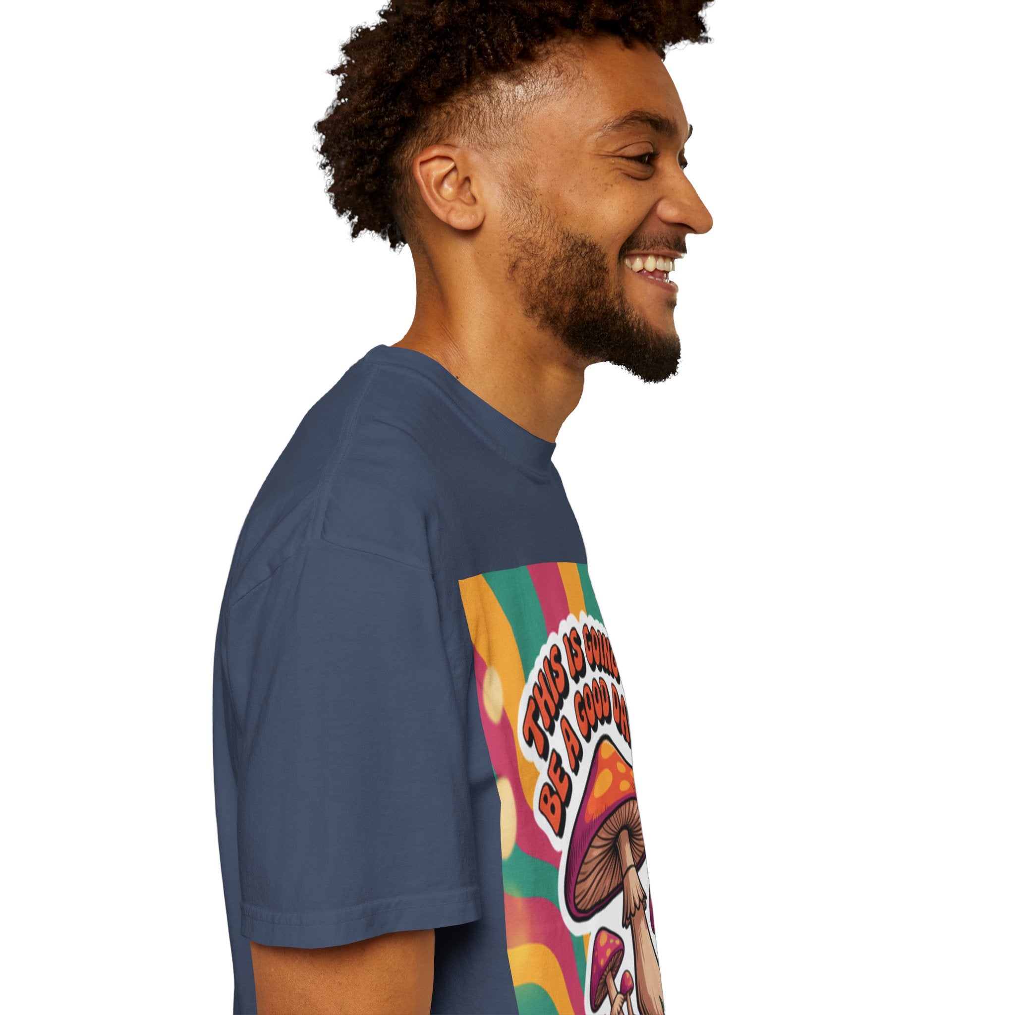 Positive Vibes T-shirt, Retro Mushroom Tee, Unisex Psychedelic Shirt, Gift for Friends, Casual Wear, Summer Essentials