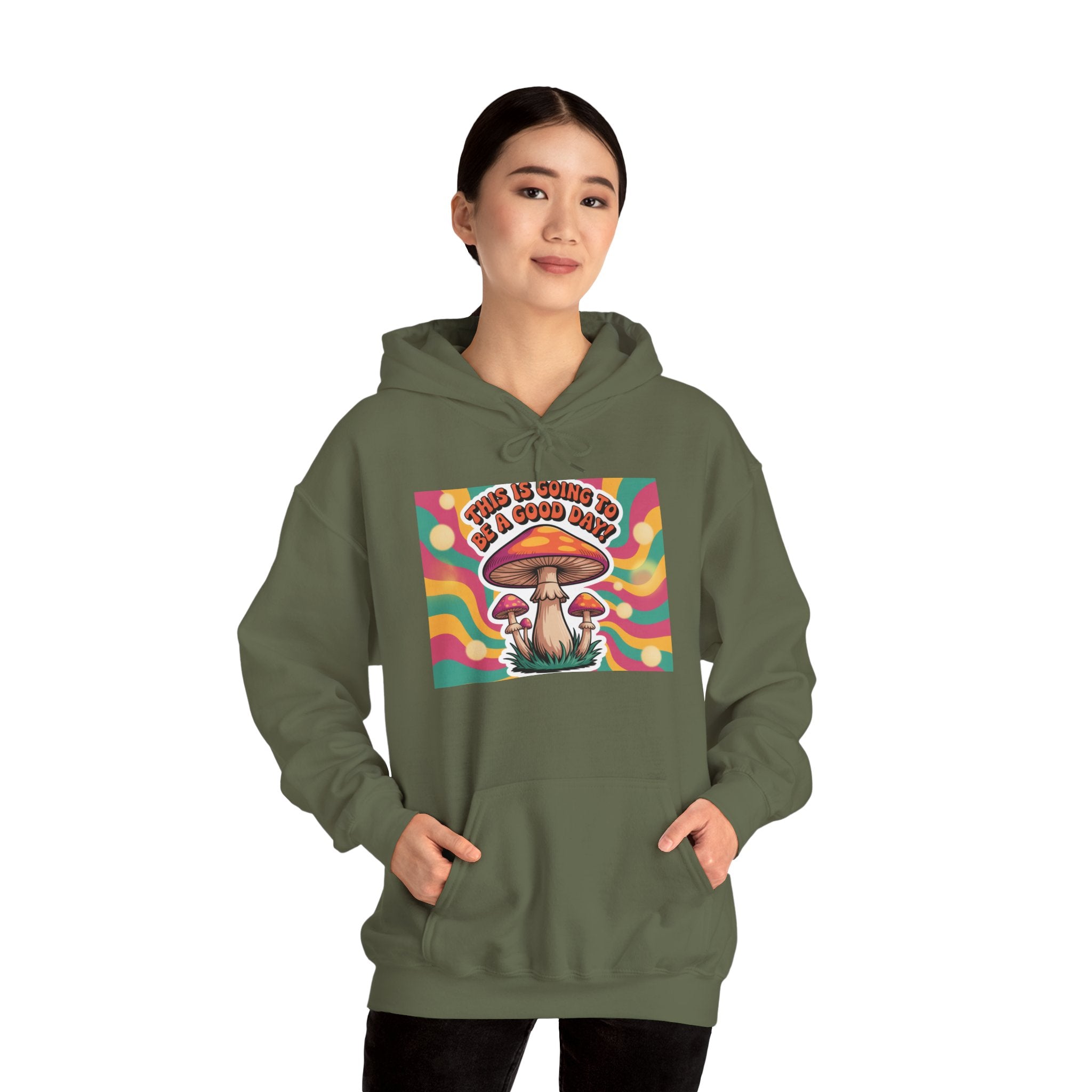 Groovy Mushroom Hoodie - Psychedelic Sweatshirt for Festivals, Cozy Gift for Nature Lovers, Unisex Pull-over for Good Vibes