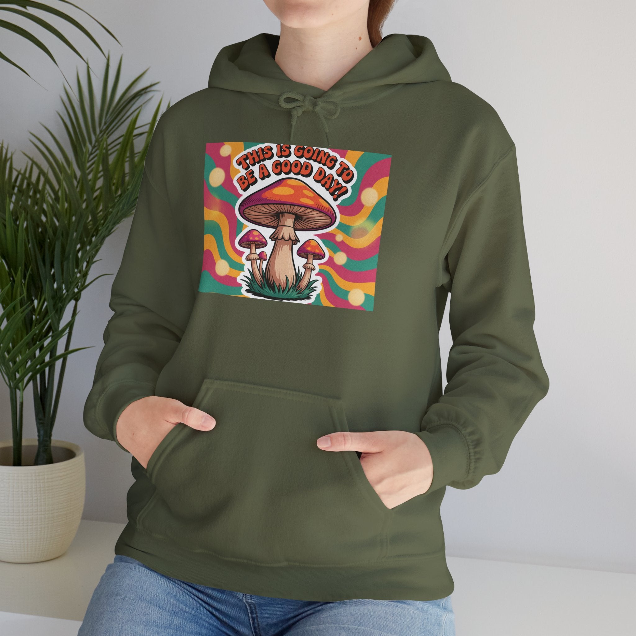 Groovy Mushroom Hoodie - Psychedelic Sweatshirt for Festivals, Cozy Gift for Nature Lovers, Unisex Pull-over for Good Vibes