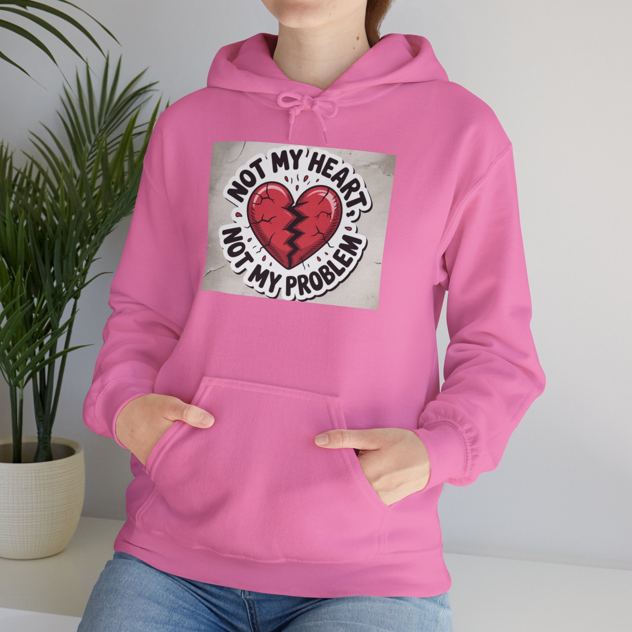 Heartbreak Humor Hoodie, Unisex Hooded Sweatshirt, Funny Gift, Self-Care Apparel, Valentine's Day, Casual Wear, Trendy Fashion