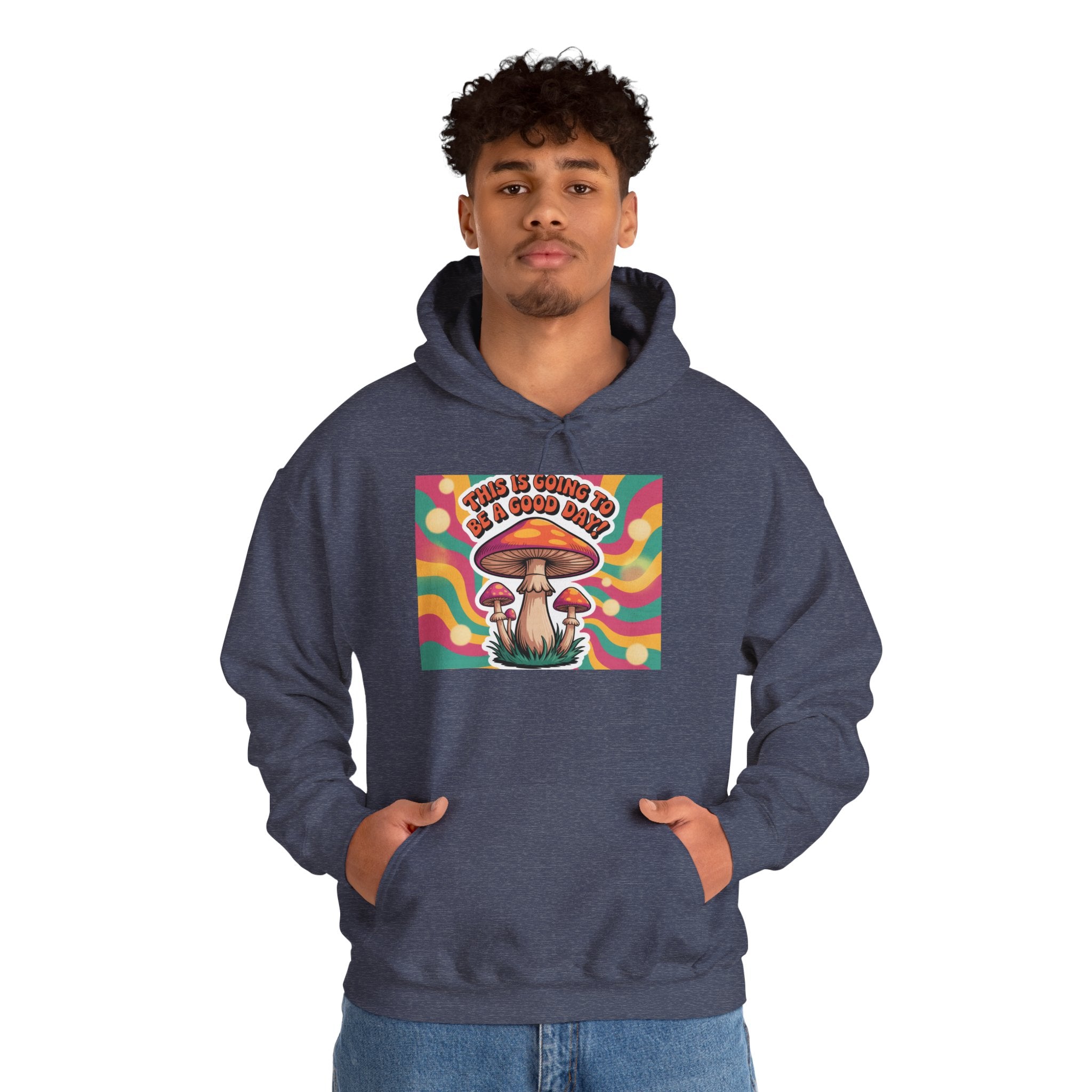 Groovy Mushroom Hoodie - Psychedelic Sweatshirt for Festivals, Cozy Gift for Nature Lovers, Unisex Pull-over for Good Vibes