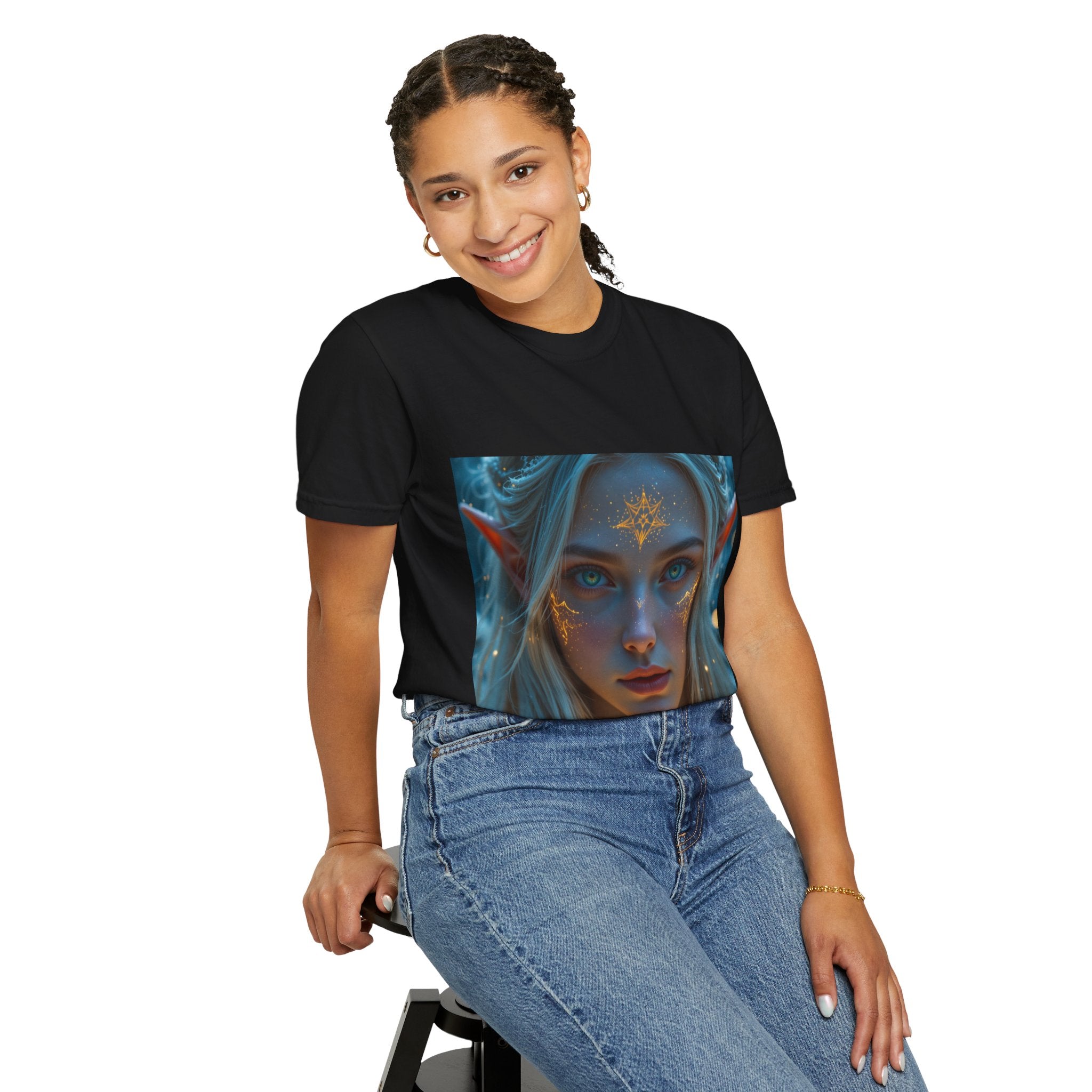 Fantasy-Inspired Elf Princess Unisex T-Shirt, Boho Style Tee for Art Lovers, Gift for Creatives, Dreamy Aesthetic Shirt, Unique Fan Merchandise