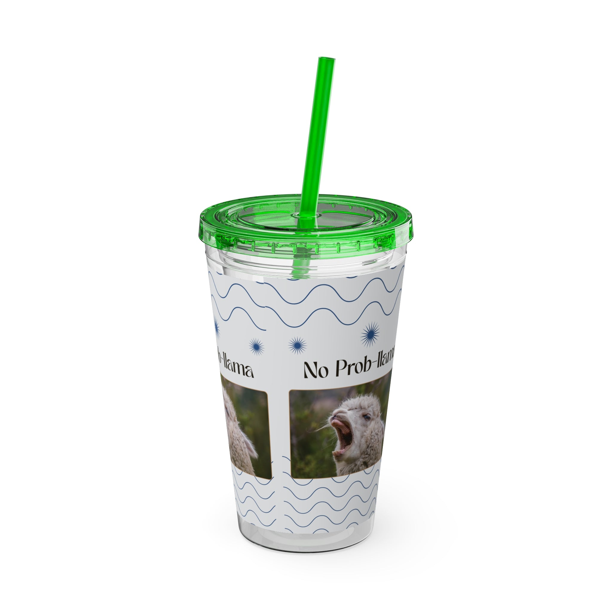 Tumbler Cup - &quot;No Prob-Llama&quot; Graphic 16oz Sunsplash Travel Cup