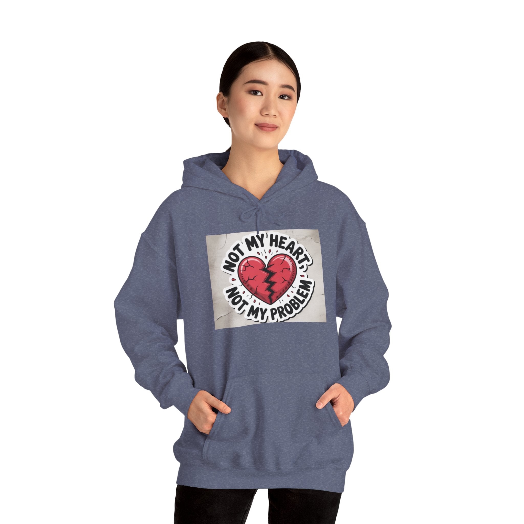 Heartbreak Humor Hoodie, Unisex Hooded Sweatshirt, Funny Gift, Self-Care Apparel, Valentine's Day, Casual Wear, Trendy Fashion