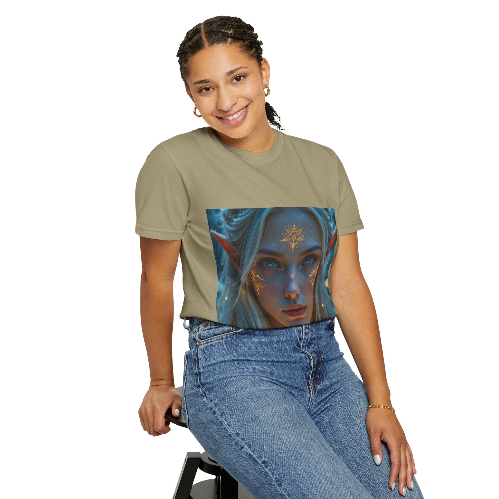 Fantasy-Inspired Elf Princess Unisex T-Shirt, Boho Style Tee for Art Lovers, Gift for Creatives, Dreamy Aesthetic Shirt, Unique Fan Merchandise