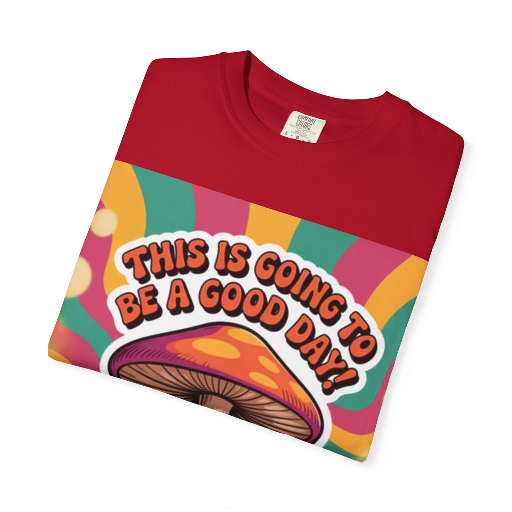 Positive Vibes T-shirt, Retro Mushroom Tee, Unisex Psychedelic Shirt, Gift for Friends, Casual Wear, Summer Essentials