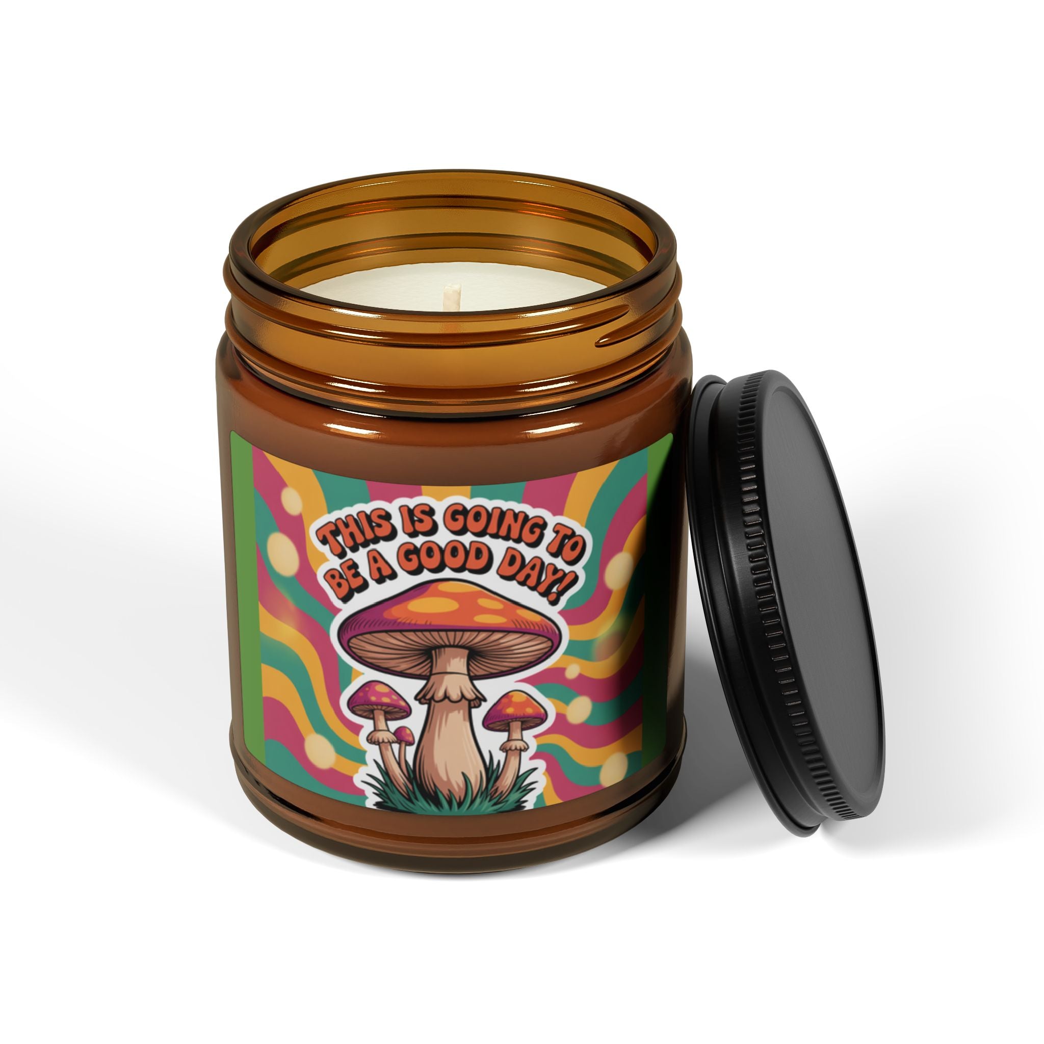Scented Soy Candle - Groovy Day Vibe, Aromatherapy Gift, Home Decor, Mindfulness Relaxation, Eco-Friendly Candle