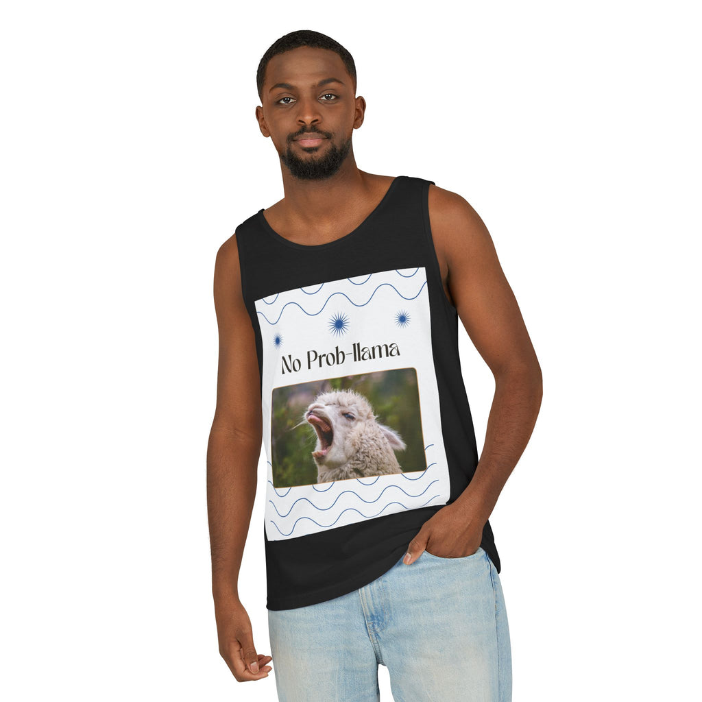 "No Prob-llama" Funny Tank Top – Cute Llama Graphic for Summer Vibes, Animal Lovers, Festivals & Chill Days