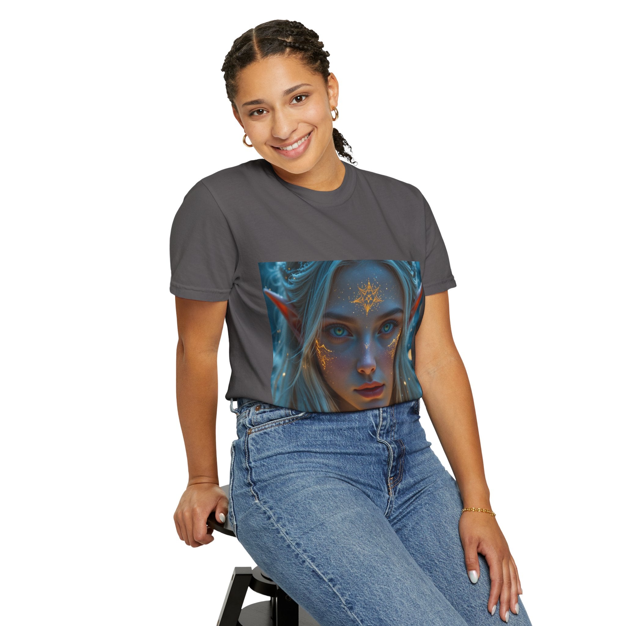 Fantasy-Inspired Elf Princess Unisex T-Shirt, Boho Style Tee for Art Lovers, Gift for Creatives, Dreamy Aesthetic Shirt, Unique Fan Merchandise