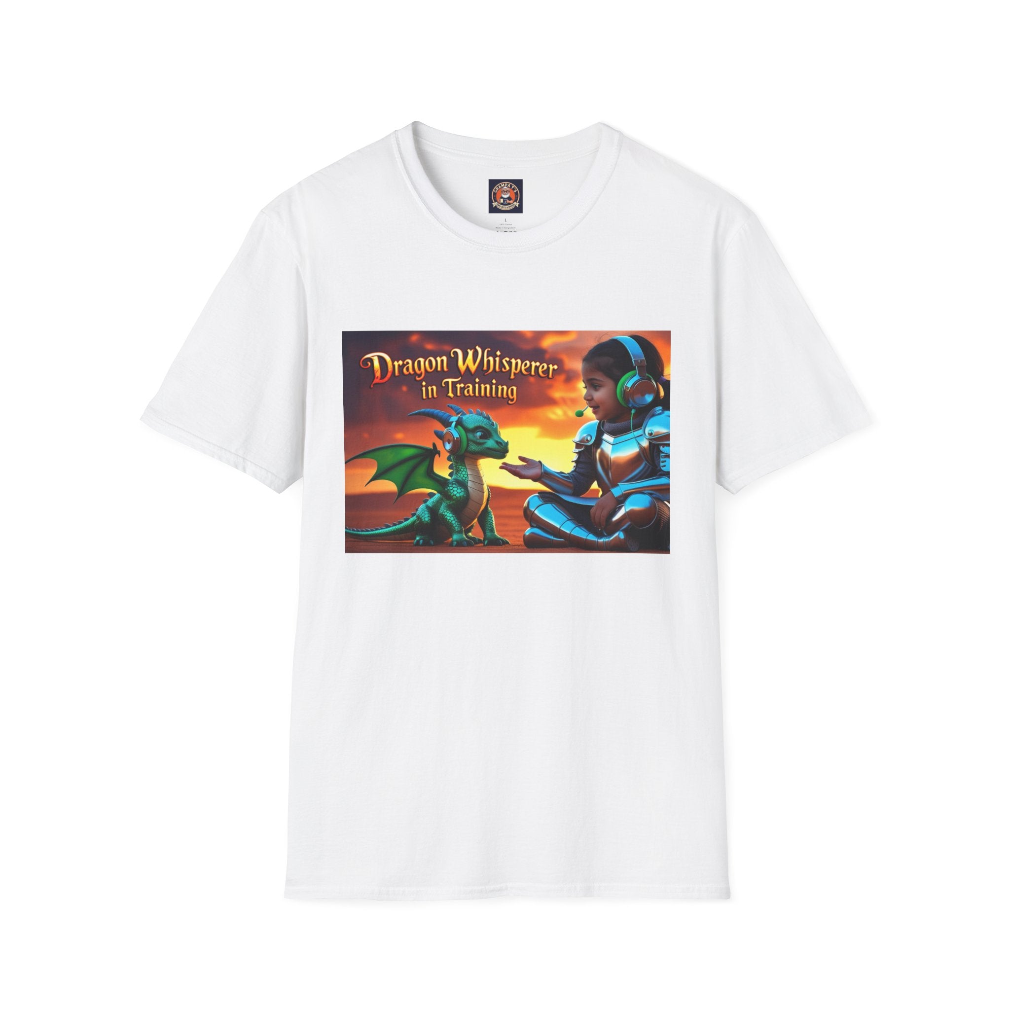 Funny Dragon Whisperer Unisex Softstyle T-Shirt | Fantasy Apparel, Gift for Dragon Lovers, Kids & Adults, Birthday Present, Magical Vibe
