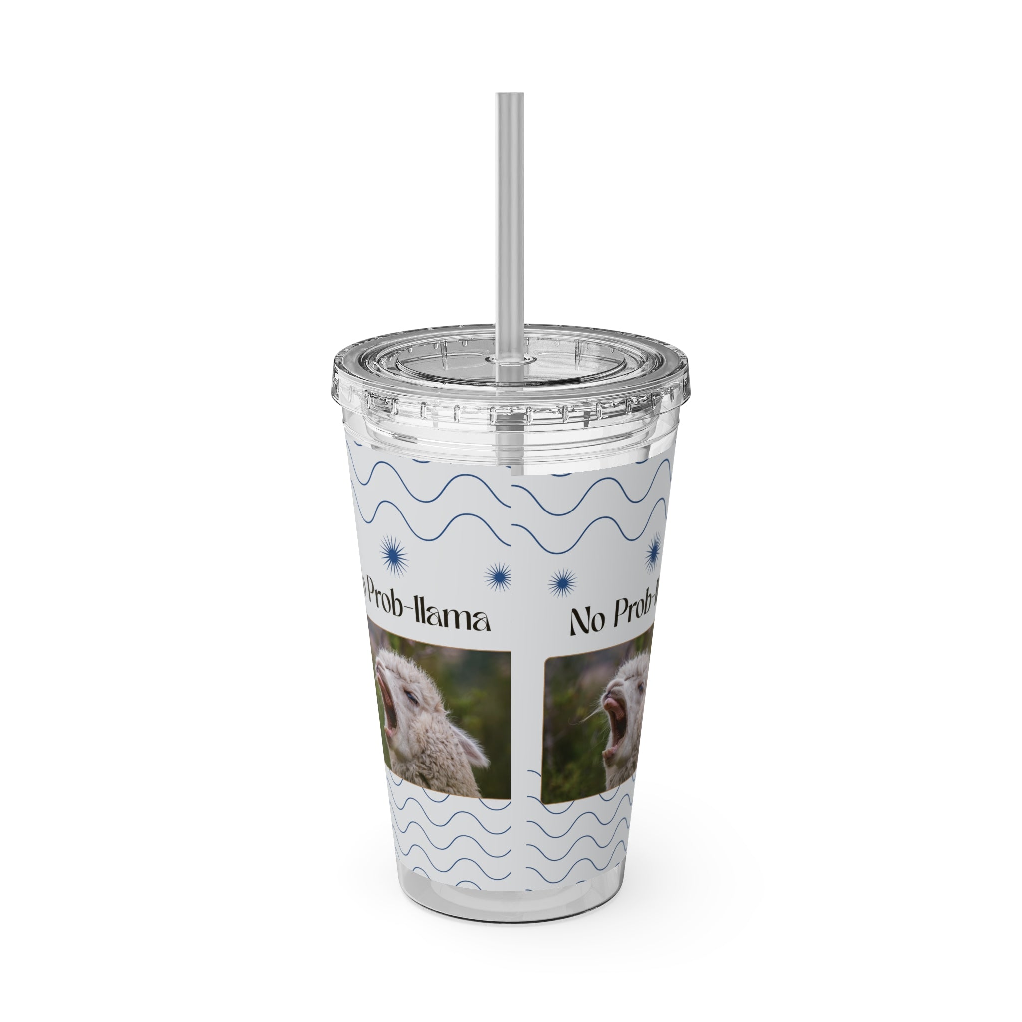 Tumbler Cup - &quot;No Prob-Llama&quot; Graphic 16oz Sunsplash Travel Cup