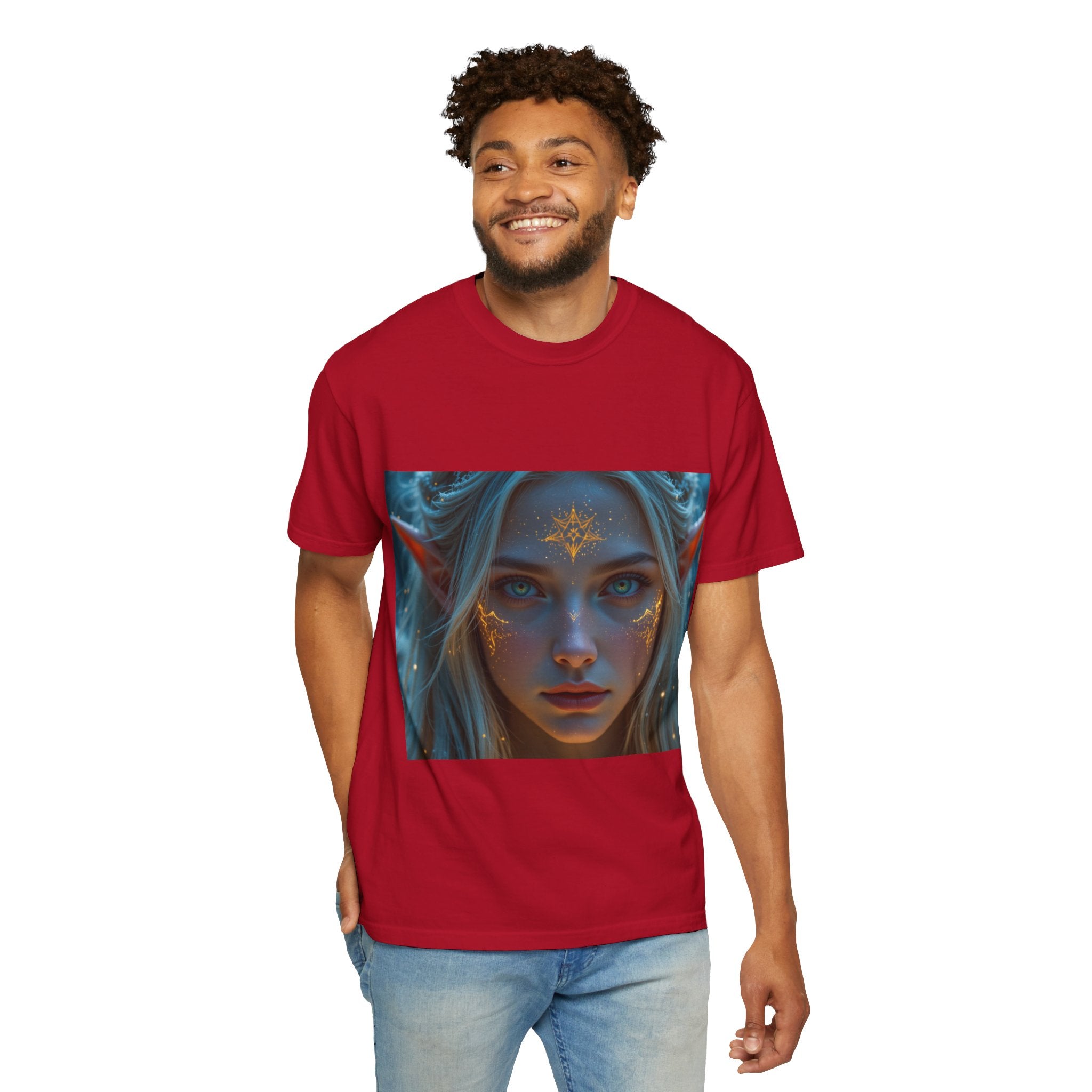 Fantasy-Inspired Elf Princess Unisex T-Shirt, Boho Style Tee for Art Lovers, Gift for Creatives, Dreamy Aesthetic Shirt, Unique Fan Merchandise