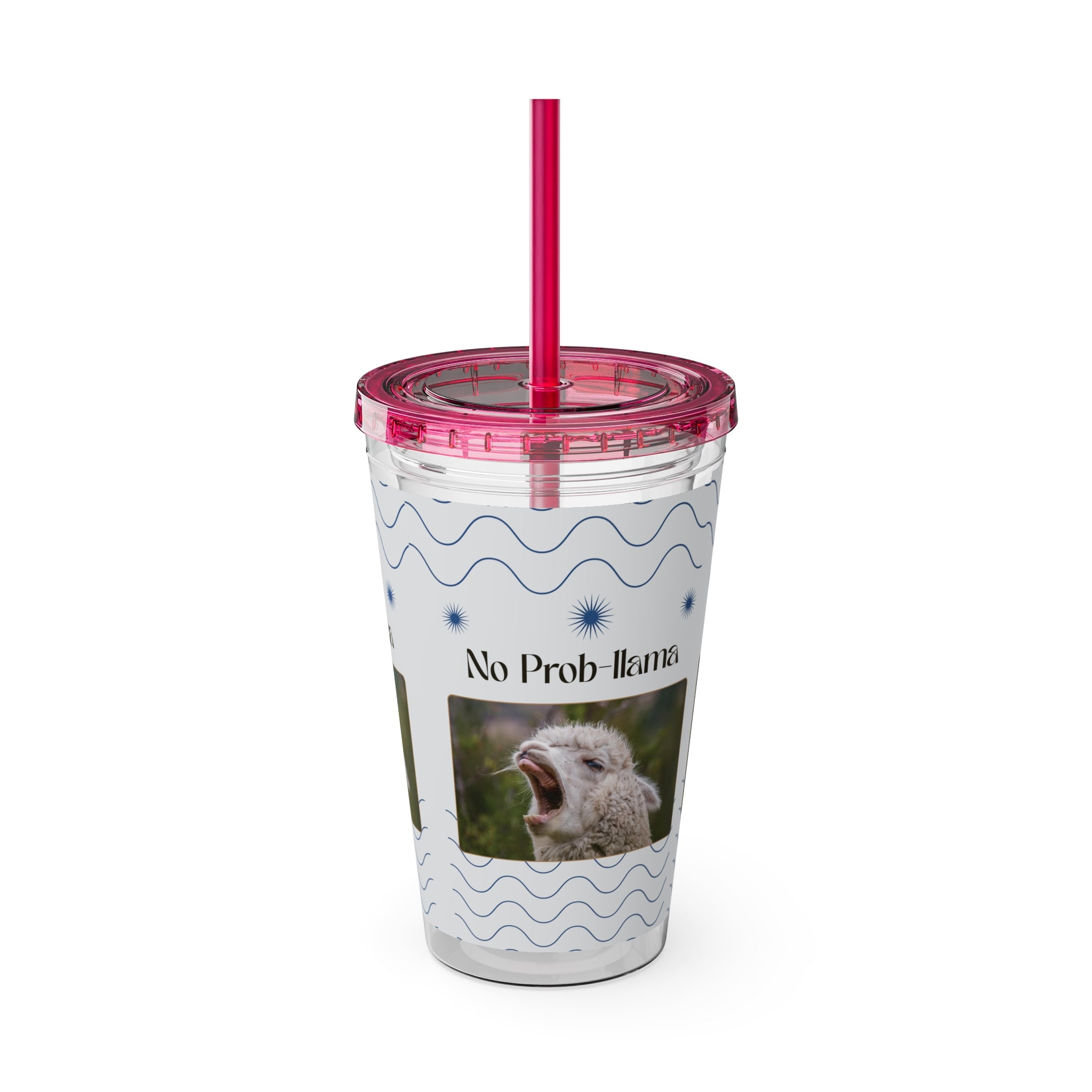 Tumbler Cup - &quot;No Prob-Llama&quot; Graphic 16oz Sunsplash Travel Cup