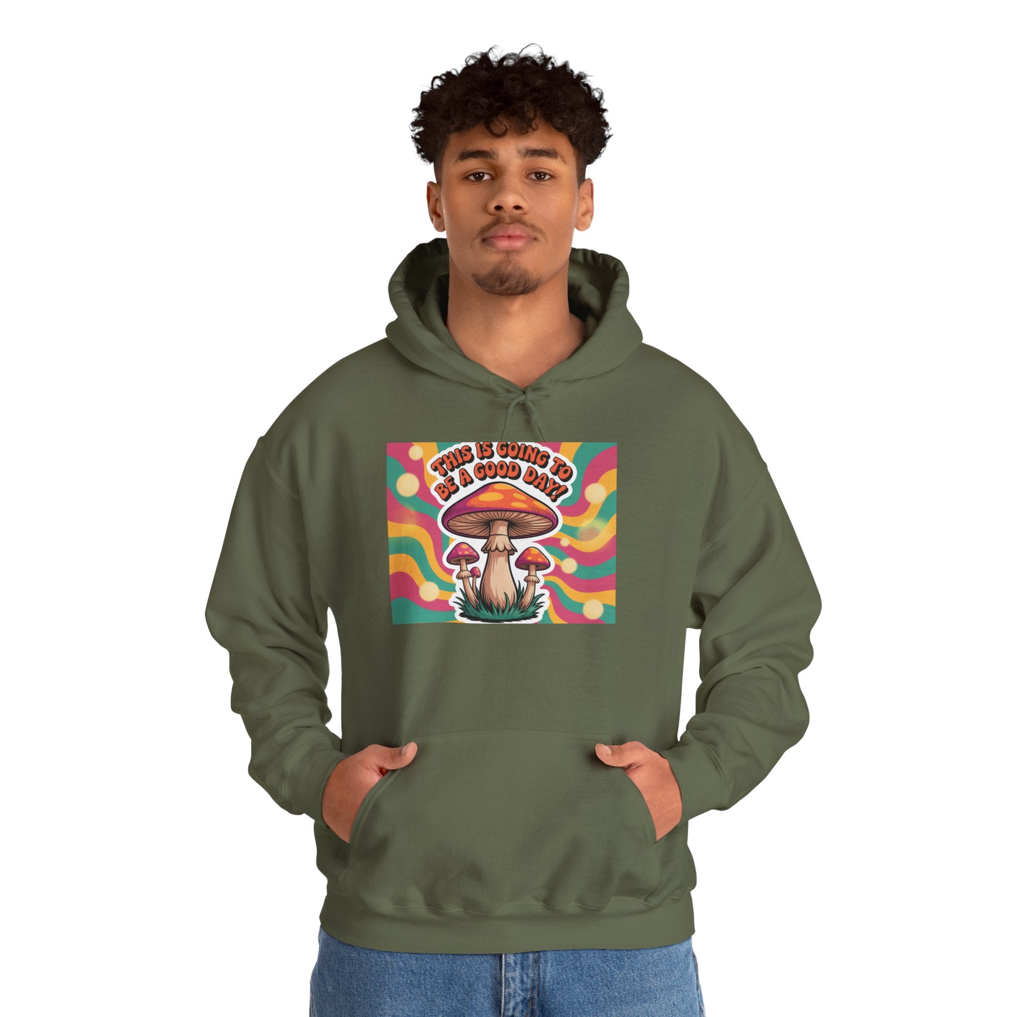 Groovy Mushroom Hoodie - Psychedelic Sweatshirt for Festivals, Cozy Gift for Nature Lovers, Unisex Pull-over for Good Vibes