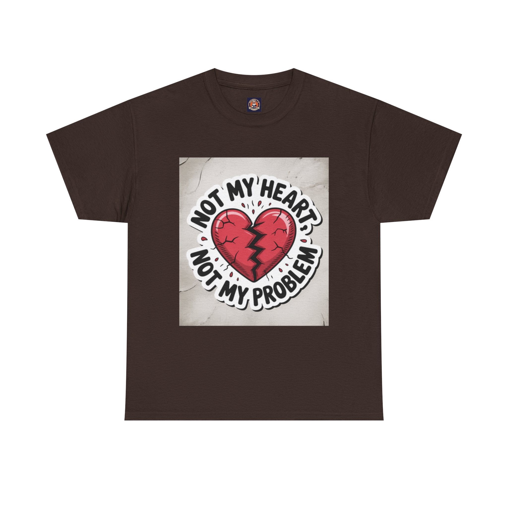 Heartbreak Humor Tee: Not My Heart Not My Problem, Funny T-Shirt, Unisex Cotton Tee, Casual Wear, Gifts for Friends, Breakup Apparel