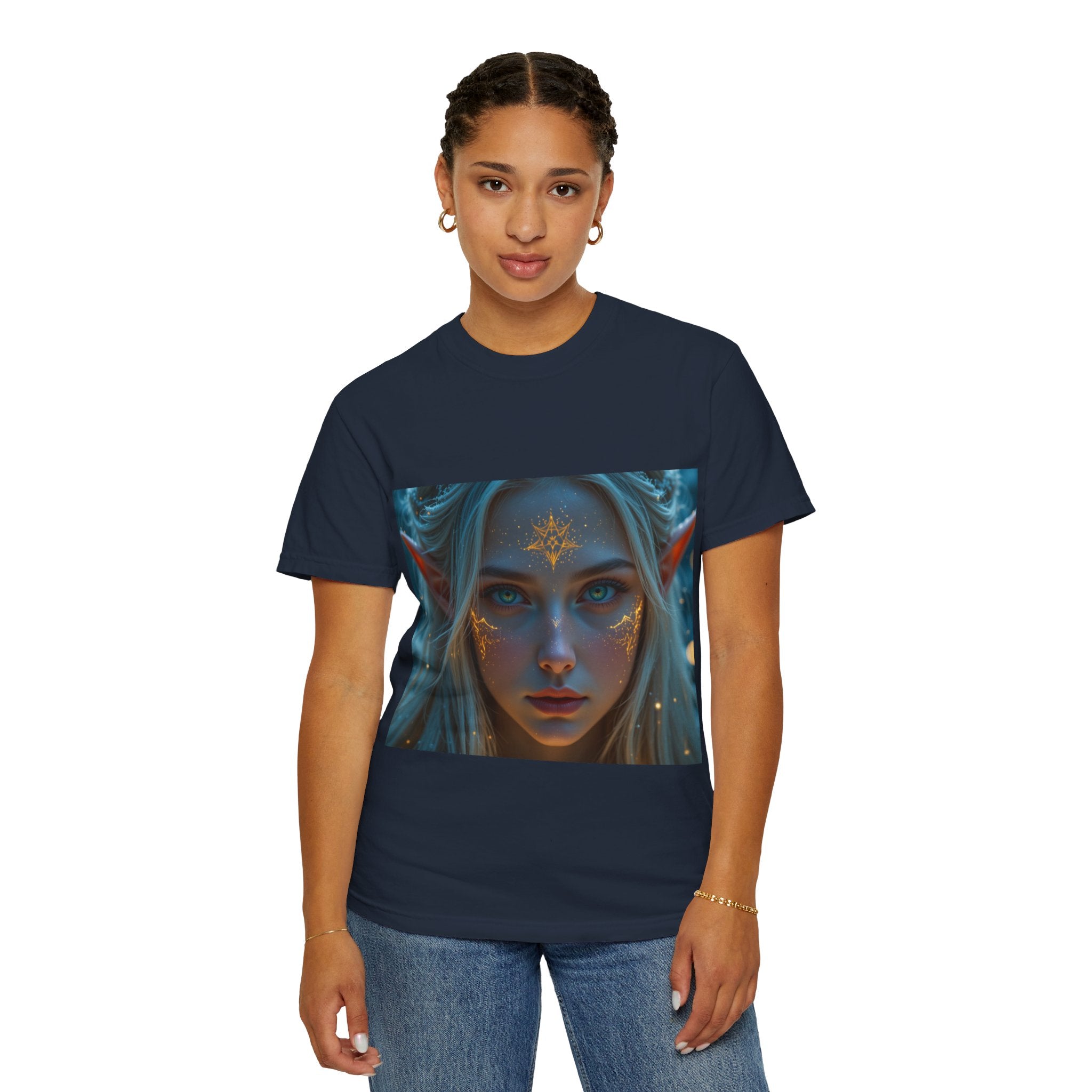 Fantasy-Inspired Elf Princess Unisex T-Shirt, Boho Style Tee for Art Lovers, Gift for Creatives, Dreamy Aesthetic Shirt, Unique Fan Merchandise