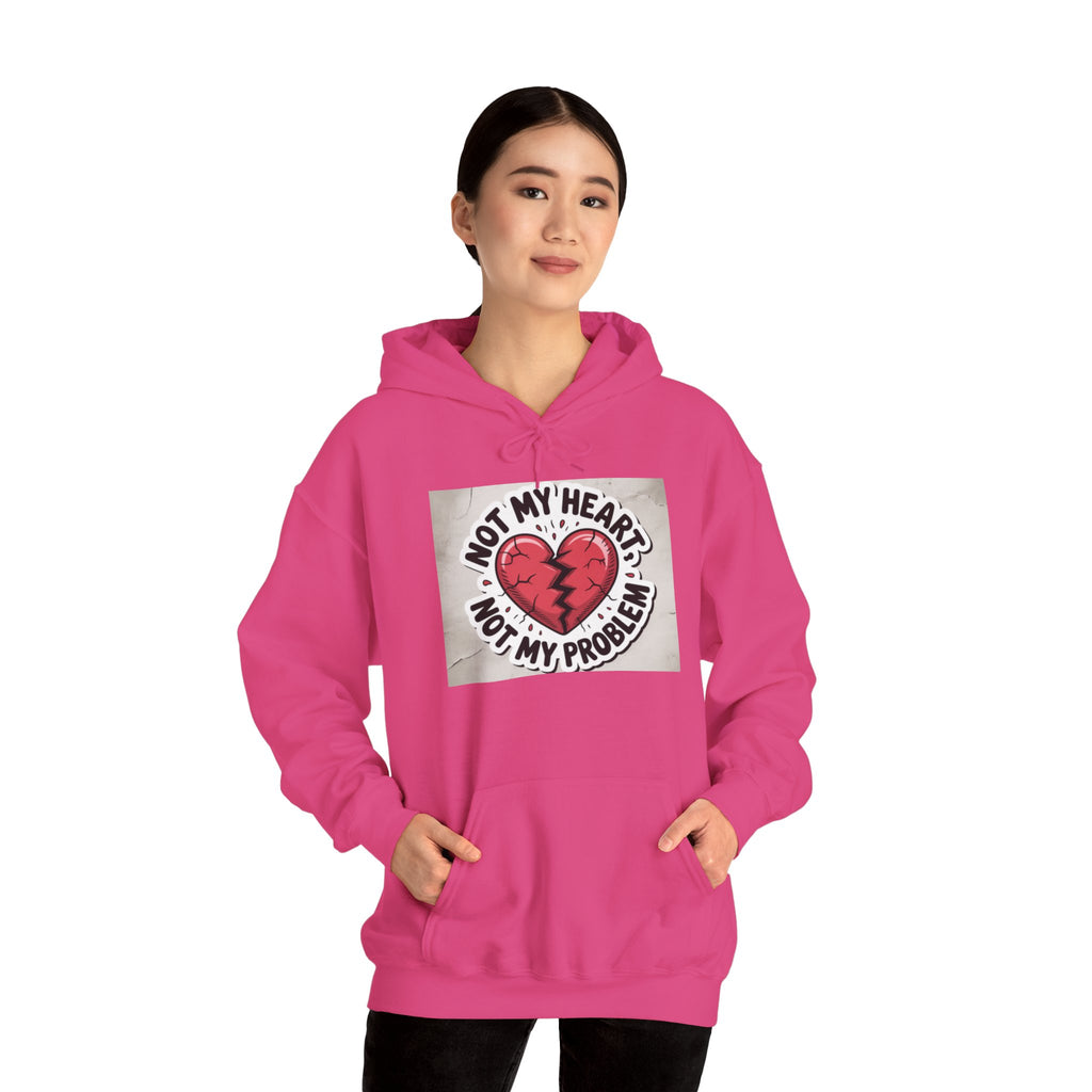 Heartbreak Humor Hoodie, Unisex Hooded Sweatshirt, Funny Gift, Self-Care Apparel, Valentine's Day, Casual Wear, Trendy Fashion